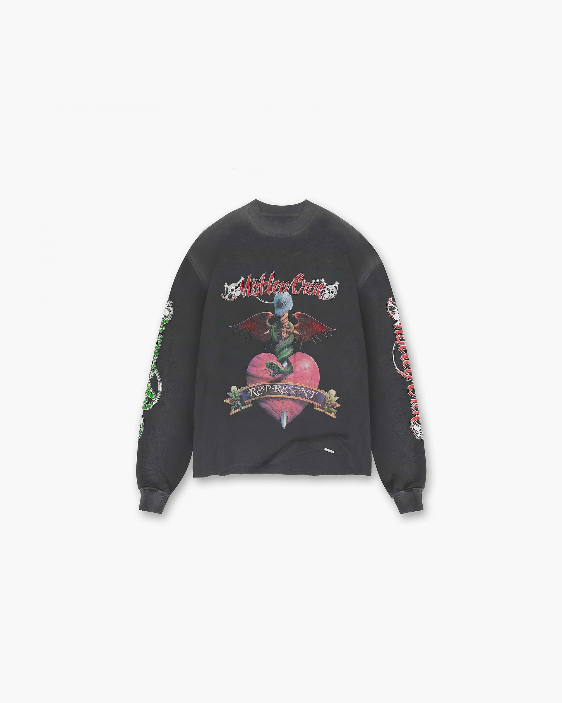 Represent x Mötley Crüe™️ Without You Long Sleeve T-Shirt - Aged Black