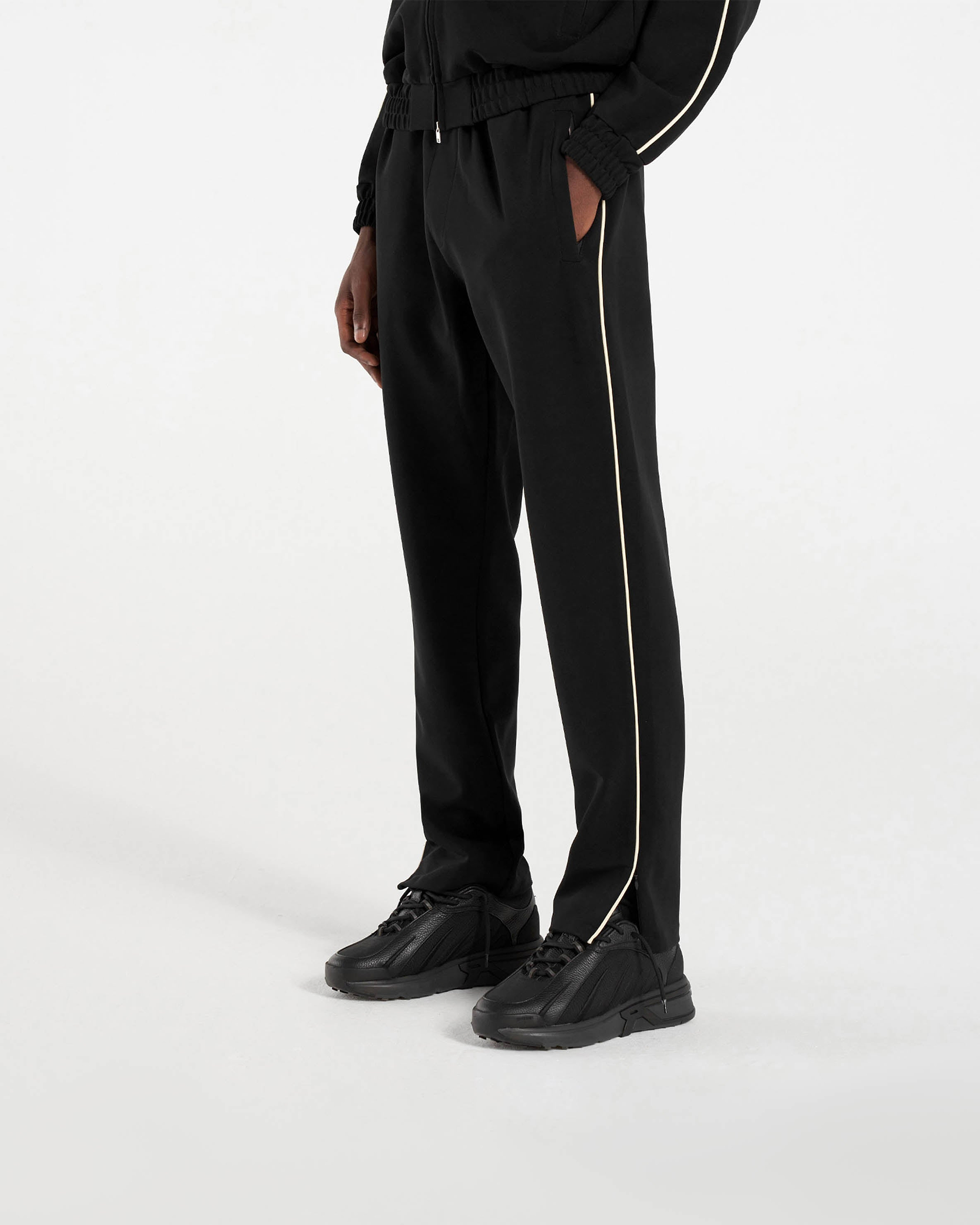 Split Trackpant - Black Cream