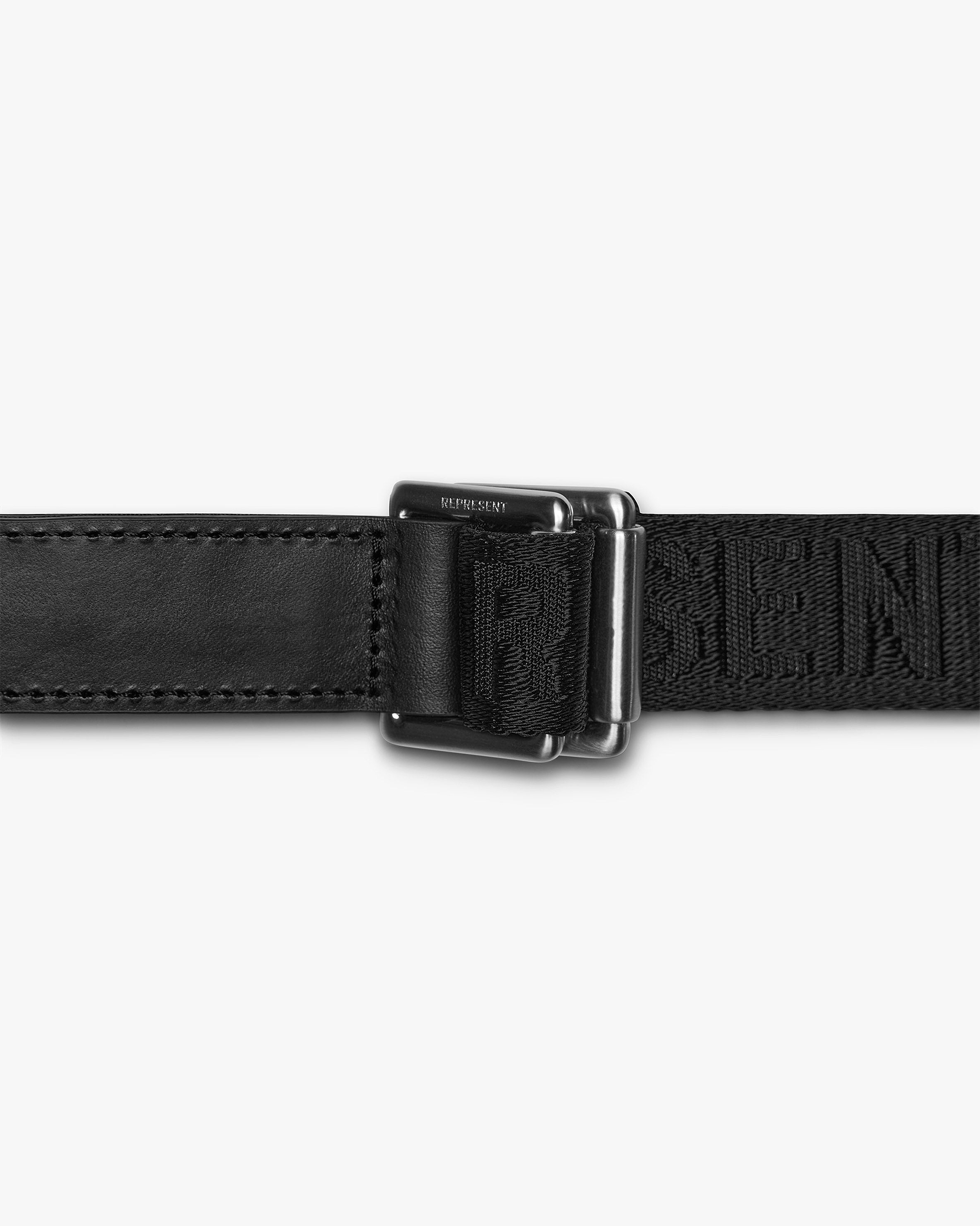 Represent Jacquard Webbing Belt - Black