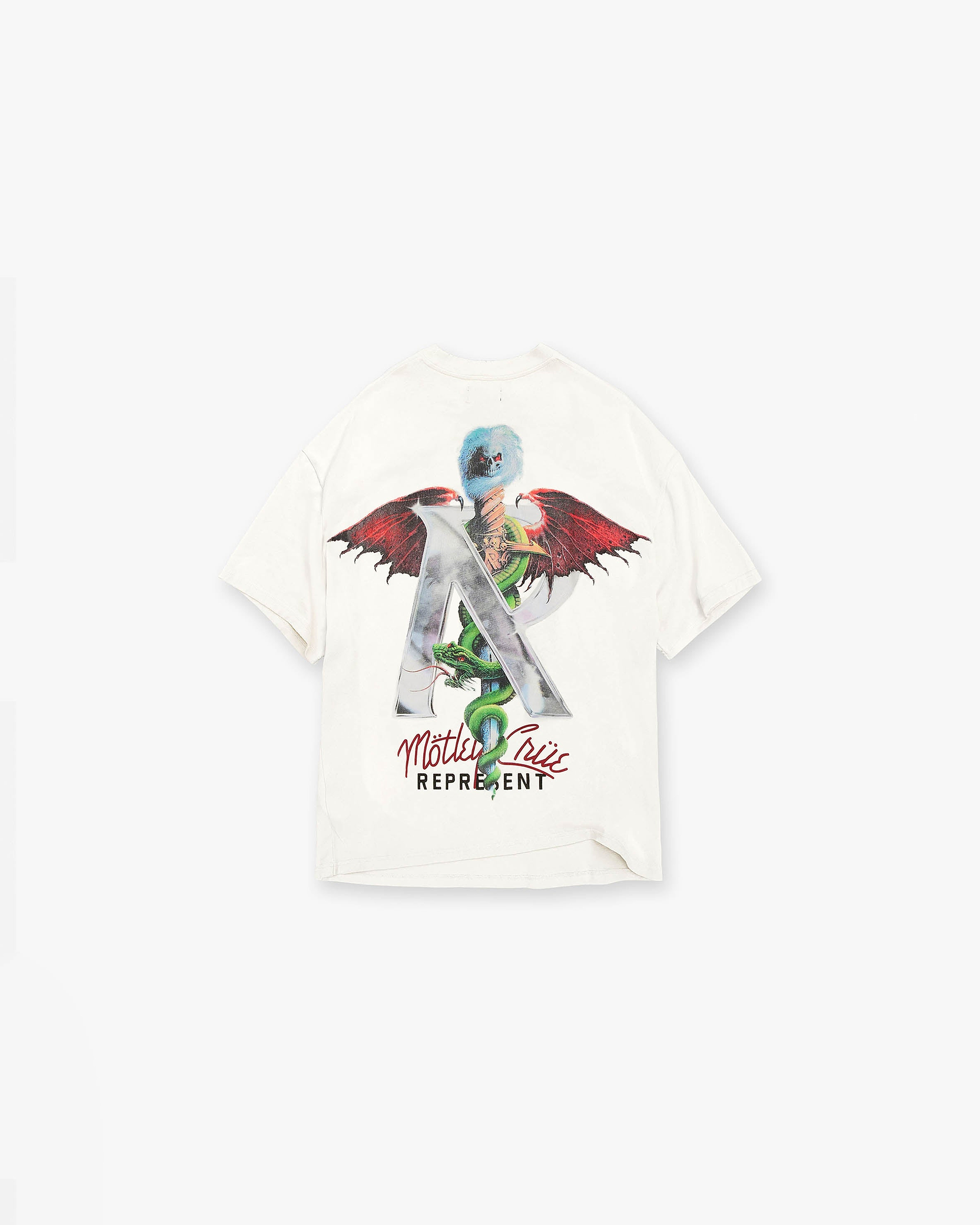 Represent x Mötley Crüe™️ Initial T-Shirt - Flat White