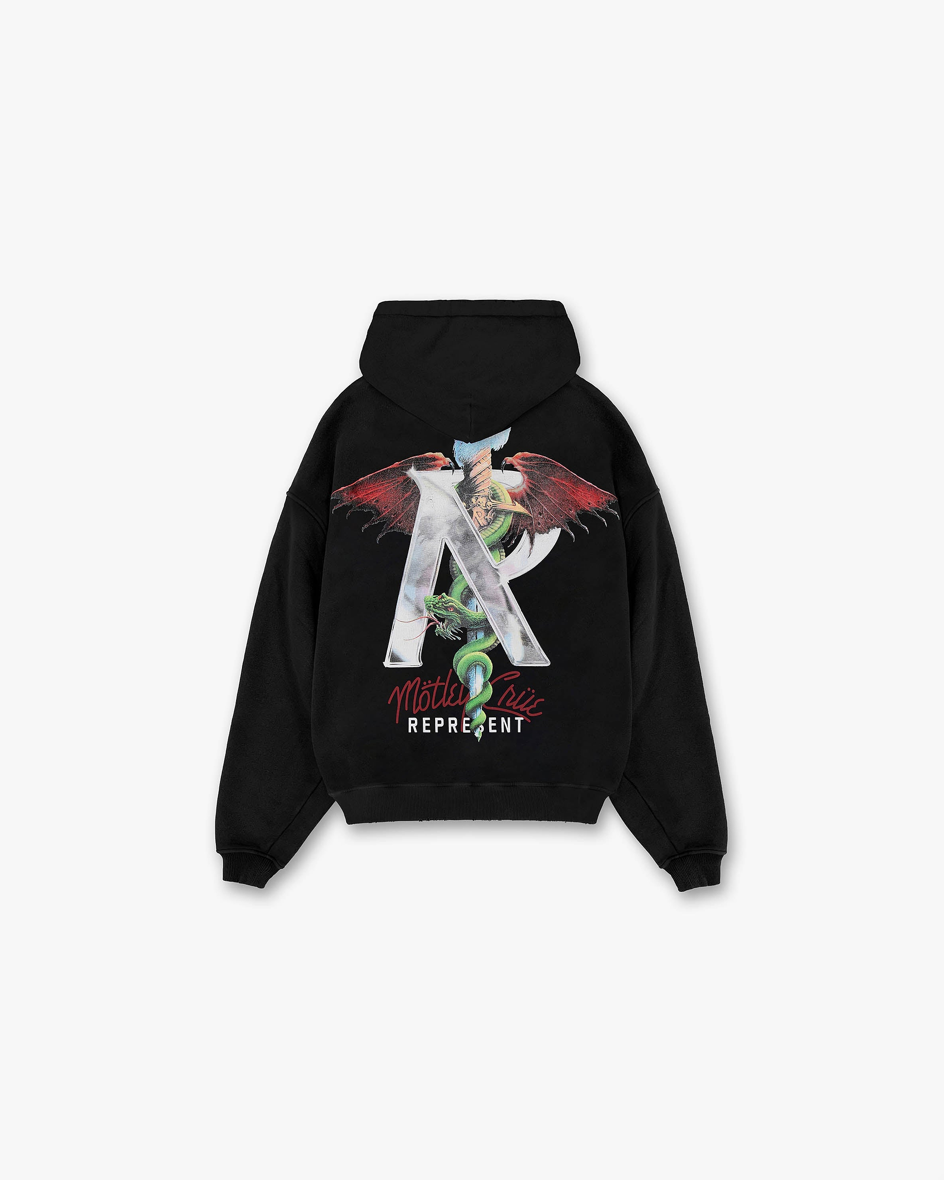 Represent x Mötley Crüe™️ Initial Hoodie - Off Black
