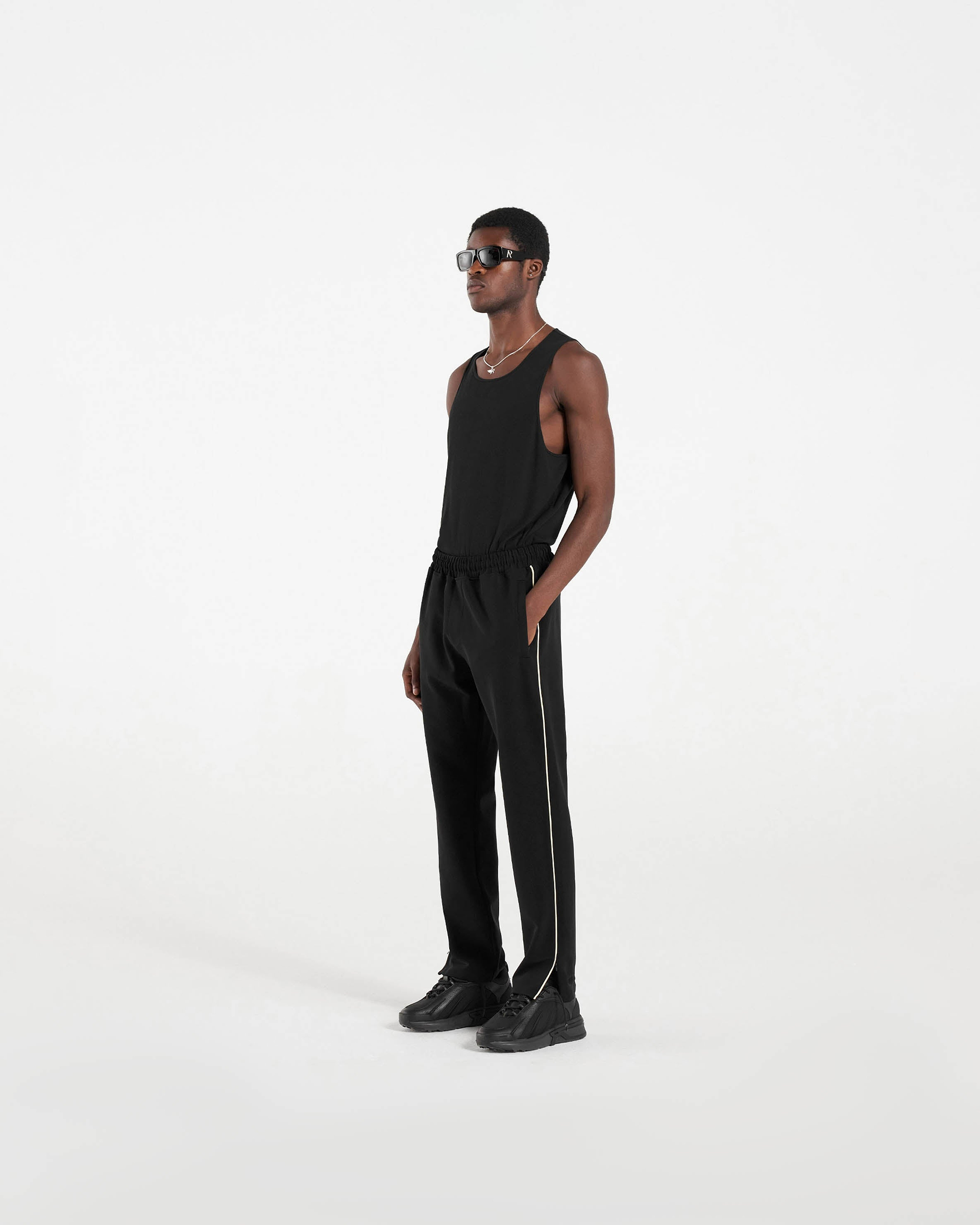 Split Trackpant - Black Cream