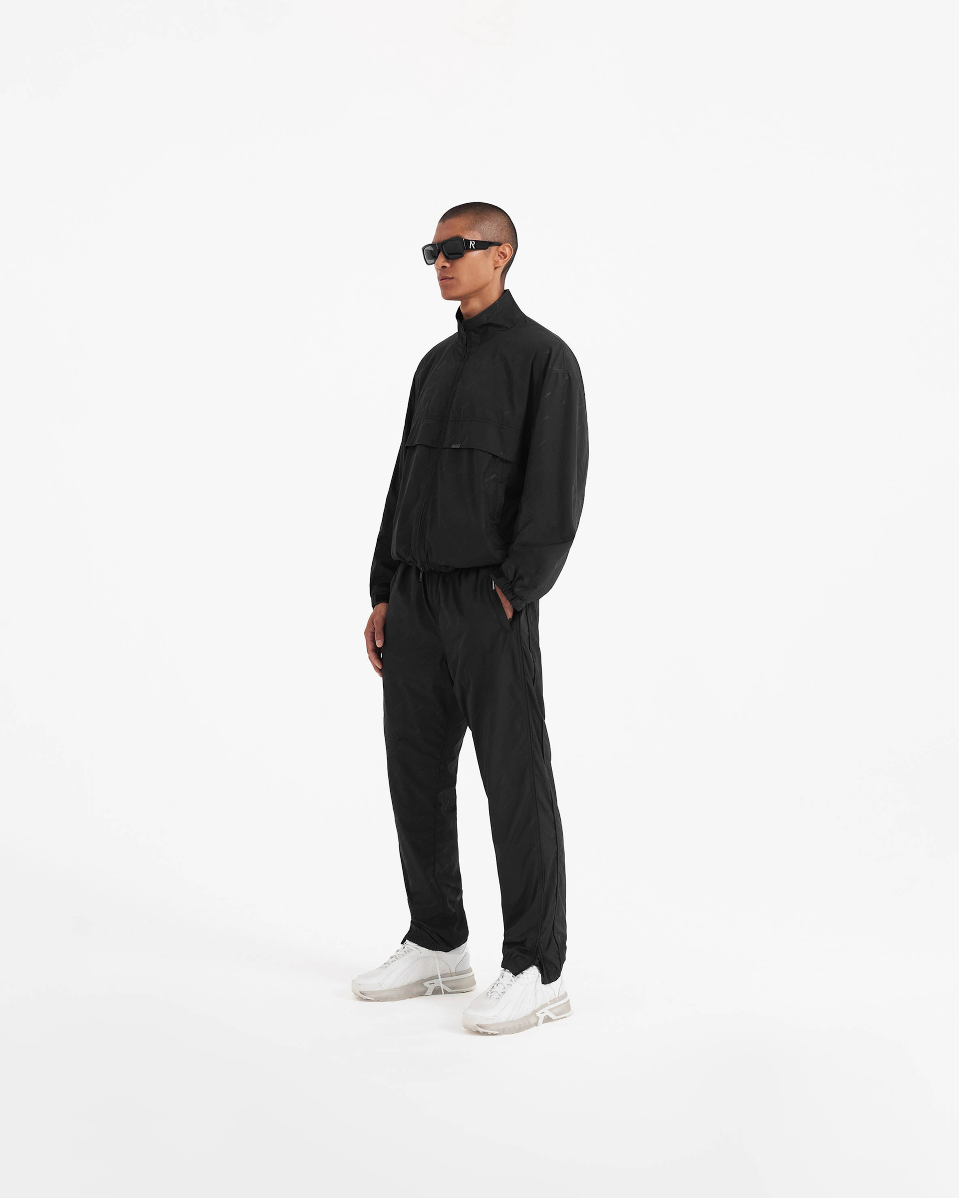 All Over Logo Track Jacket - Black