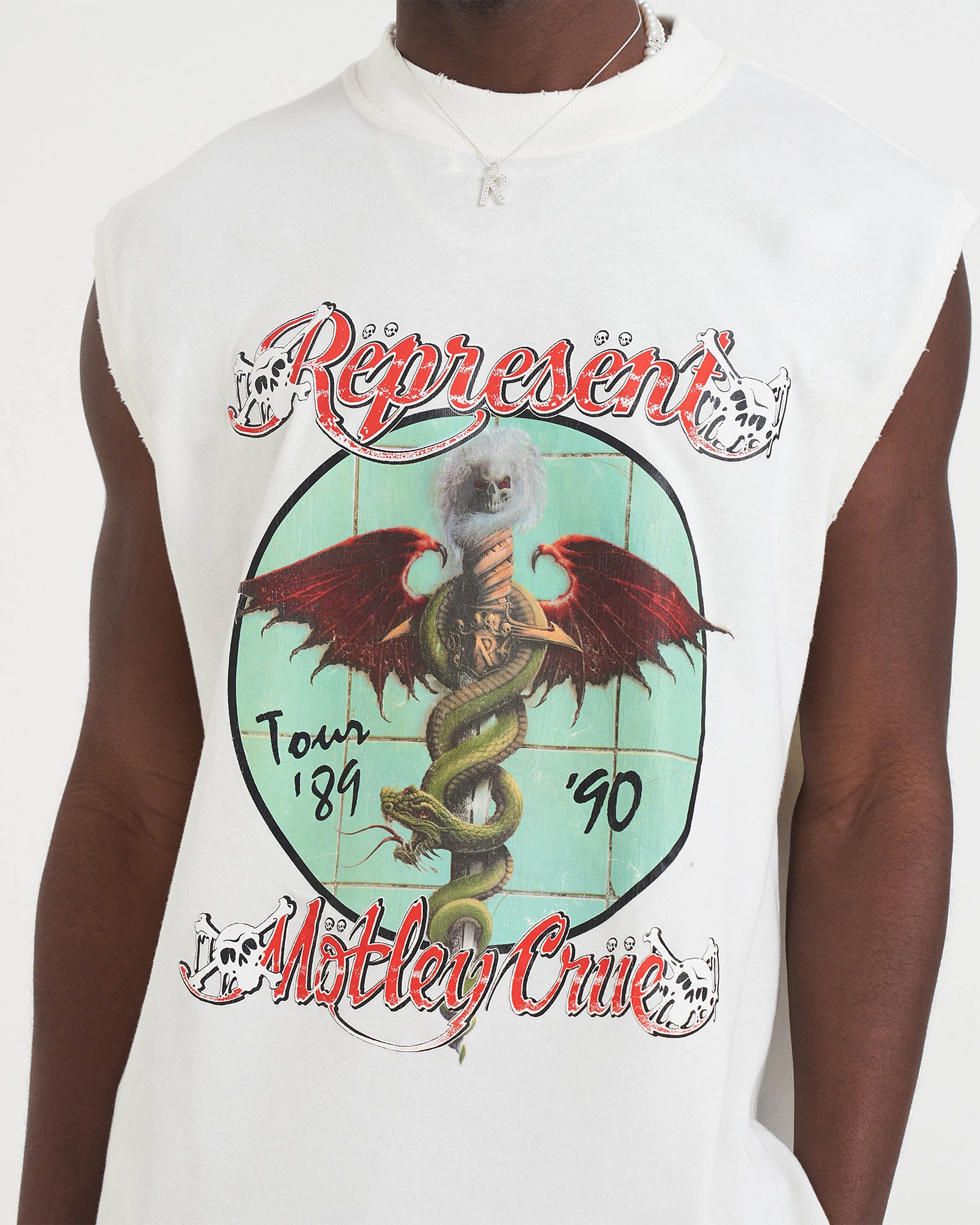 Represent x Mötley Crüe™️ Dr Feelgood Tank - Flat White