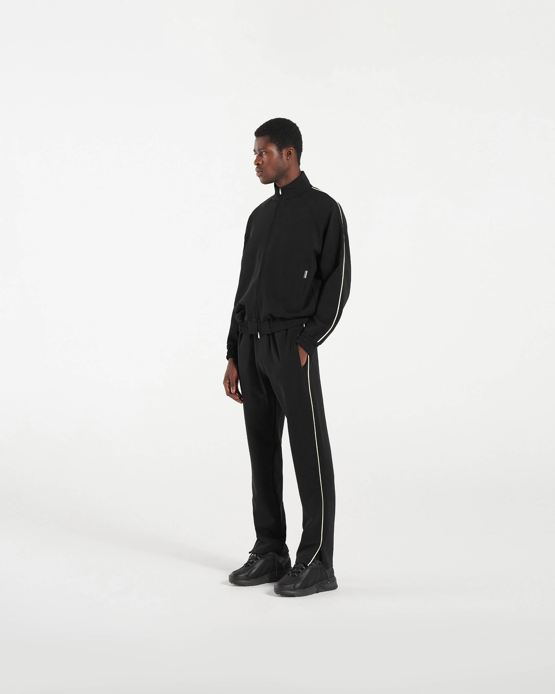 Split Trackpant - Black Cream