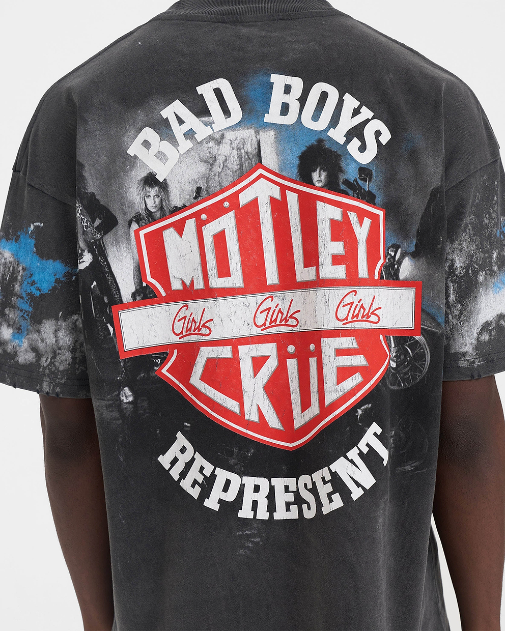 Represent x Mötley Crüe Bad Boys T-Shirt - Vintage Grey