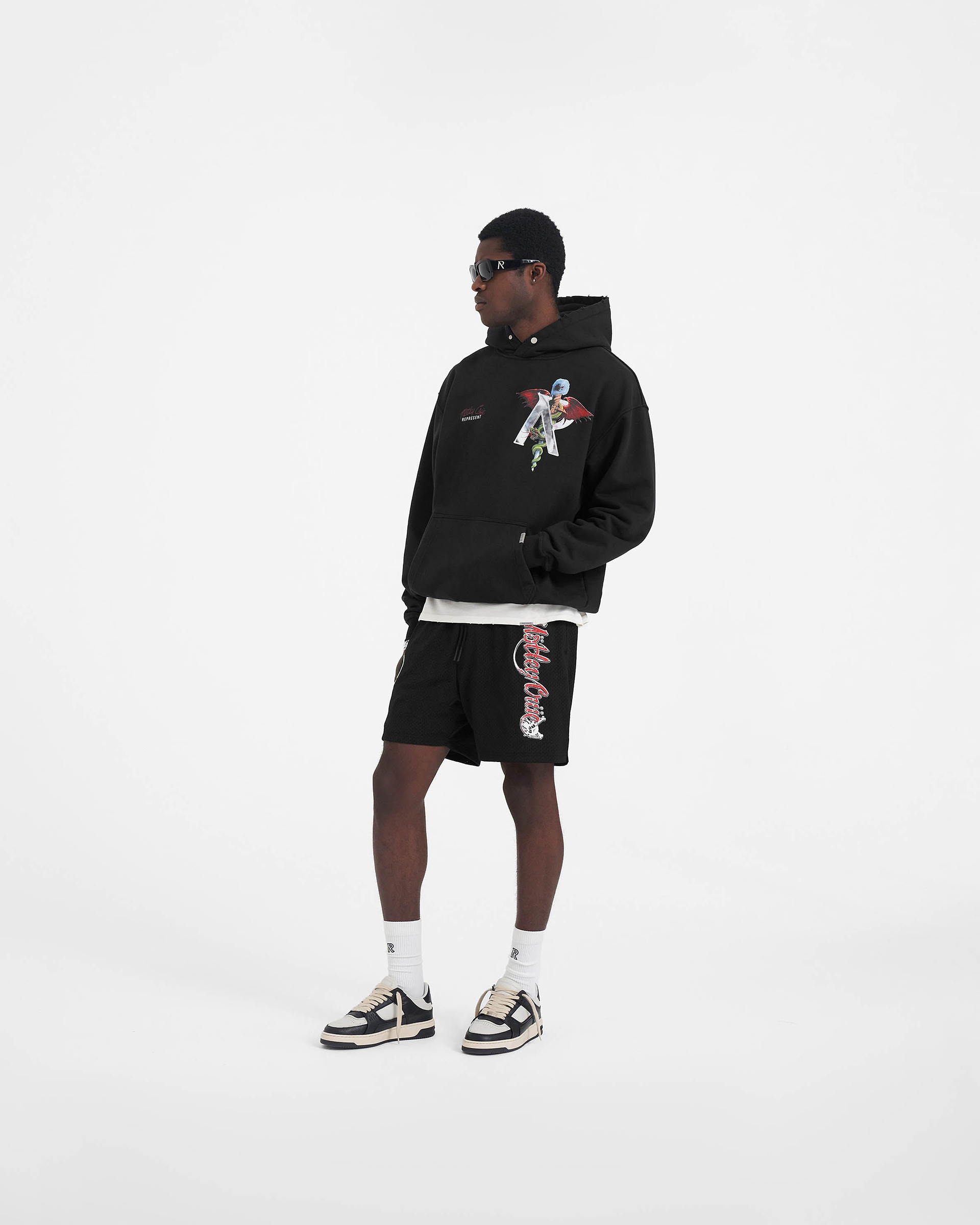 Represent x Mötley Crüe™️ Initial Hoodie - Off Black