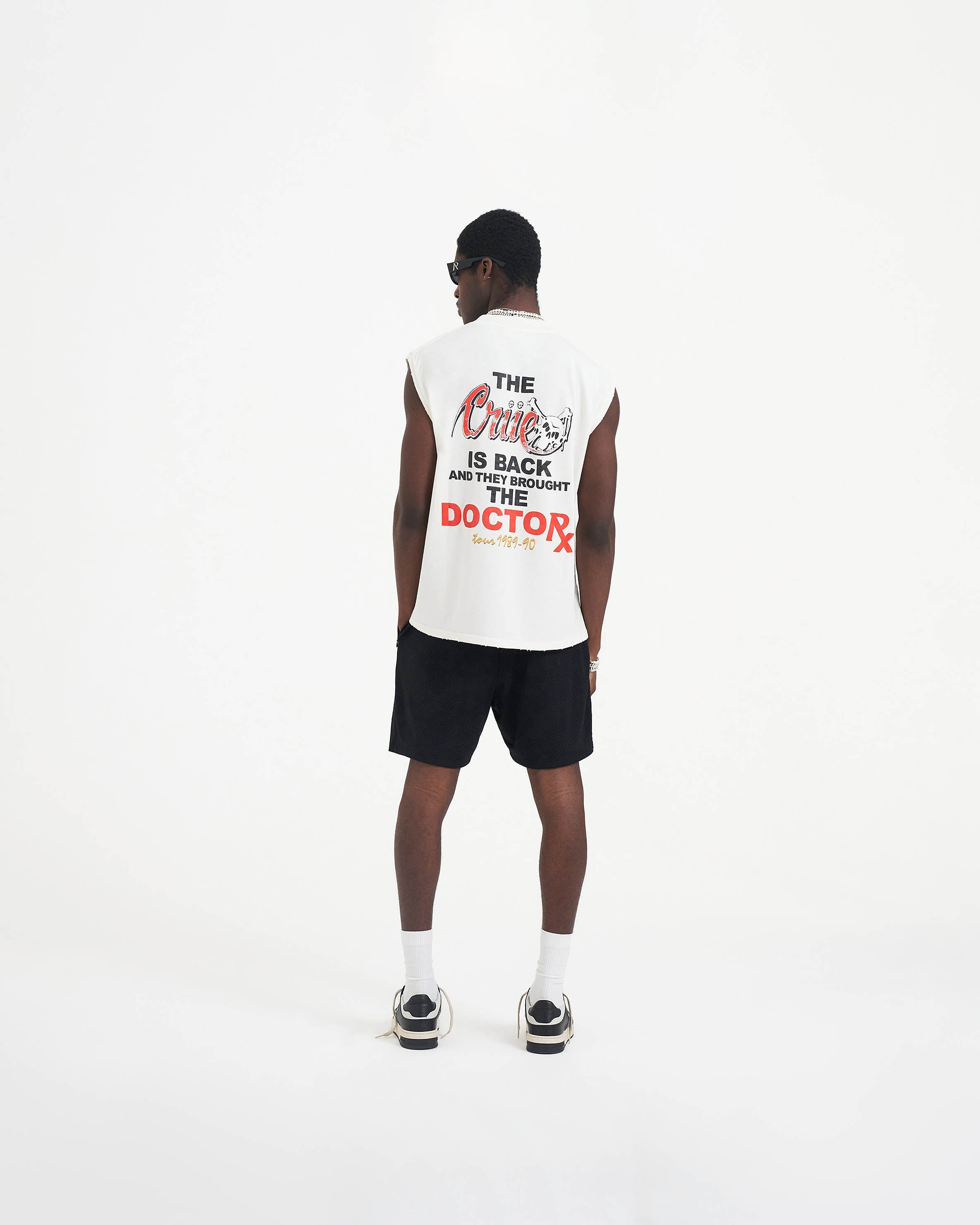 Represent x Mötley Crüe™️ Logo Mesh Shorts - Jet Black