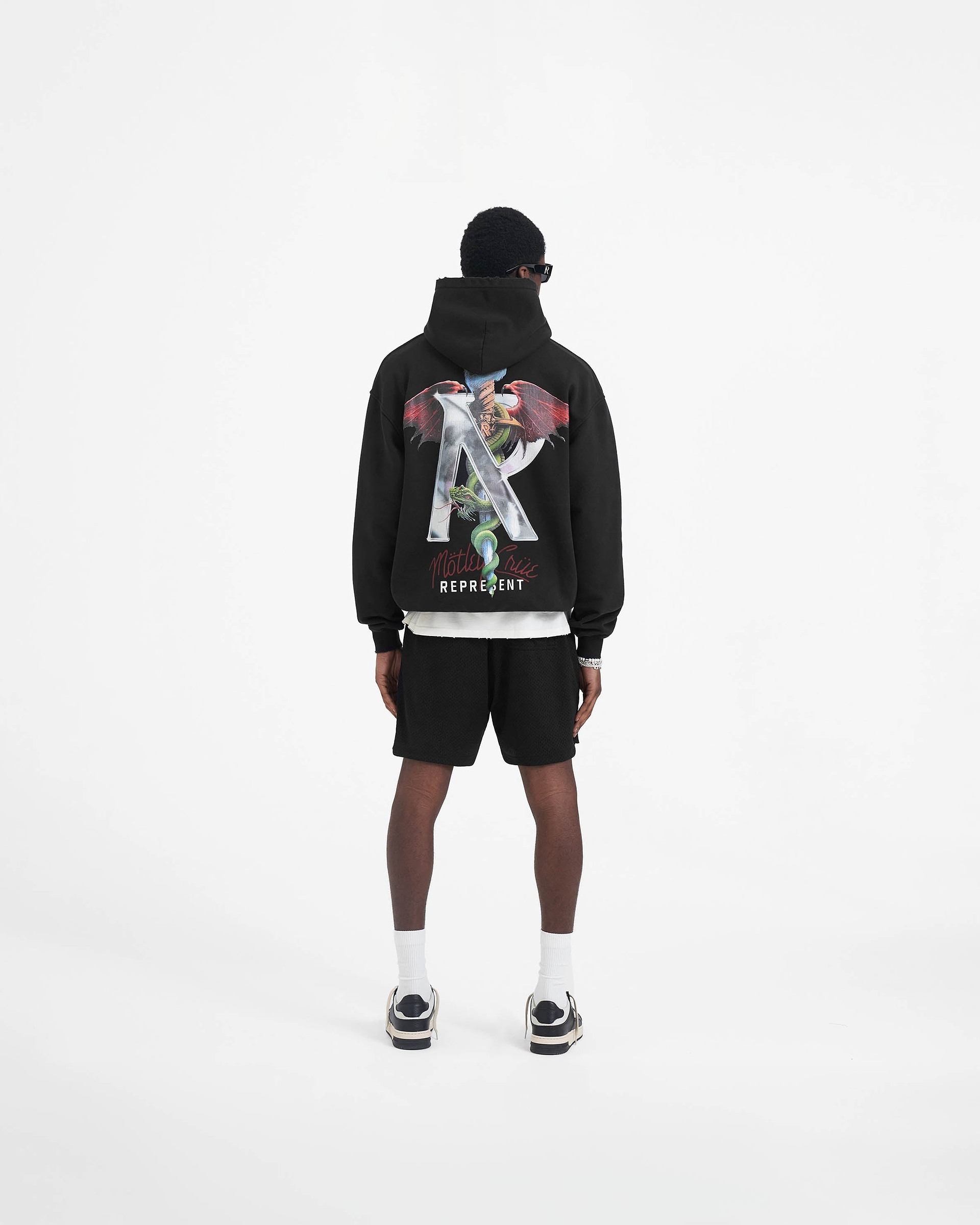 Represent x Mötley Crüe™️ Initial Hoodie - Off Black