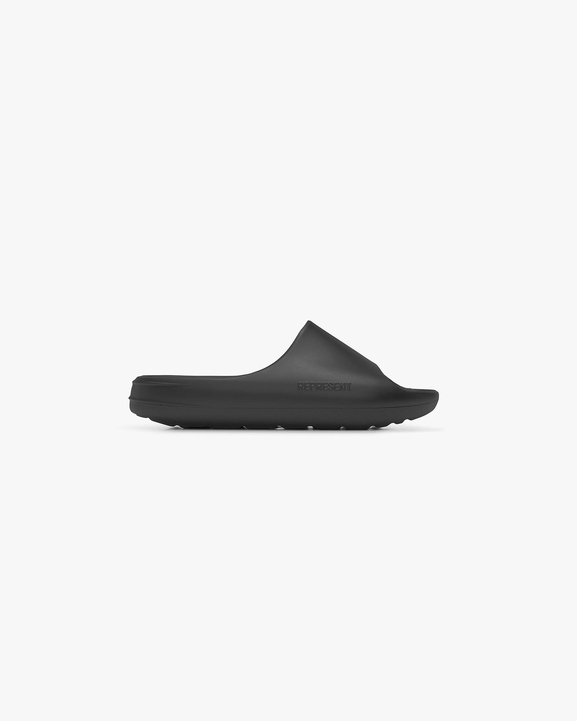 Sliders | Matte Black Footwear SS22 | Represent Clo