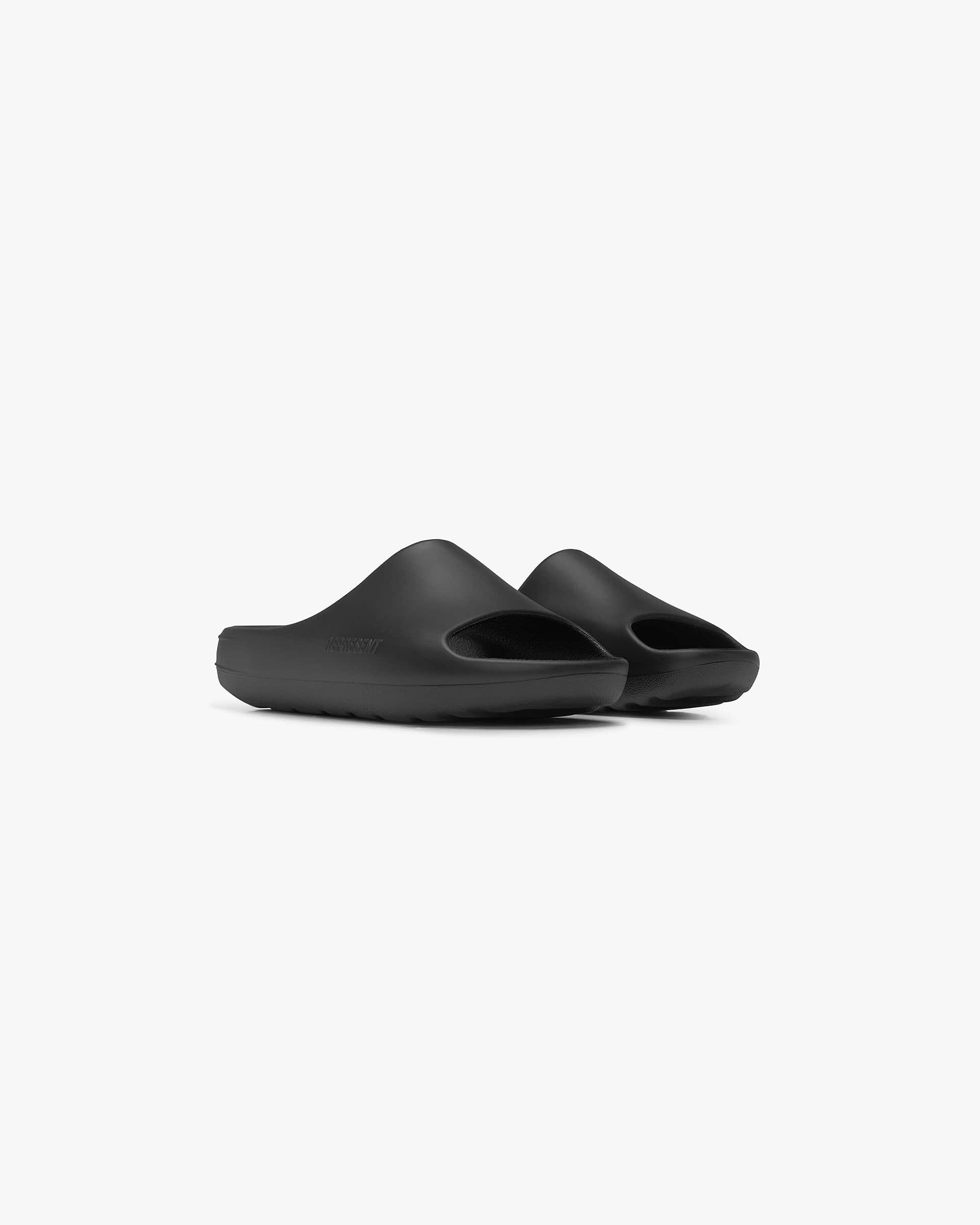 Sliders | Matte Black Footwear SS22 | Represent Clo