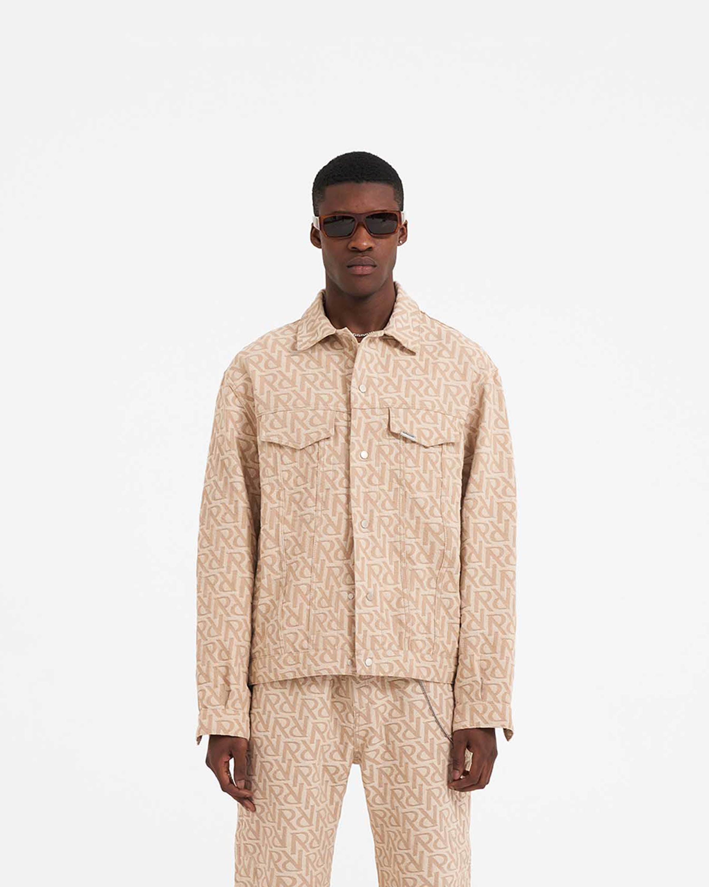 Initial Denim Jacket | Sesame Outerwear SS23 | Represent Clo
