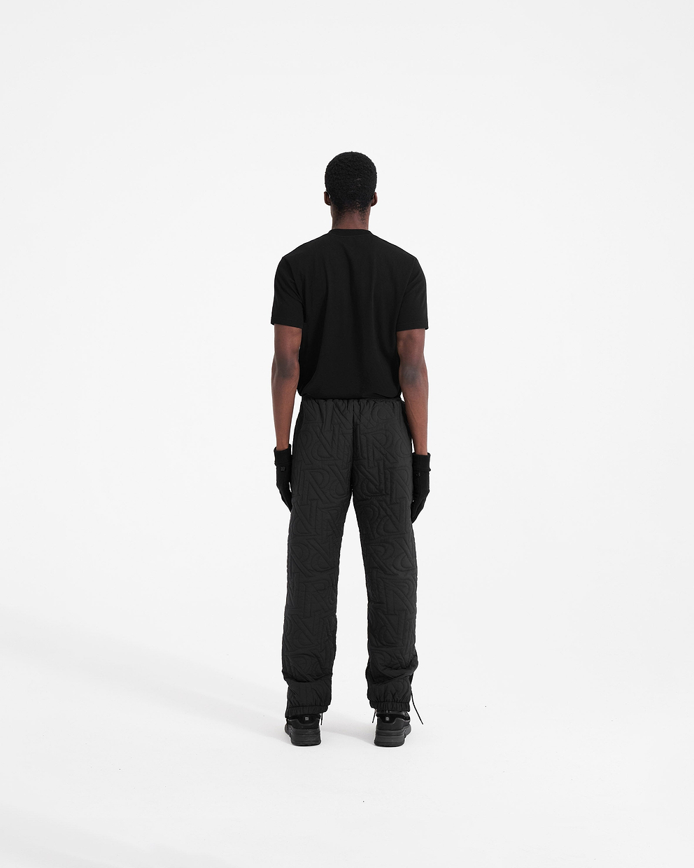 Initial Down Trackpant - Black