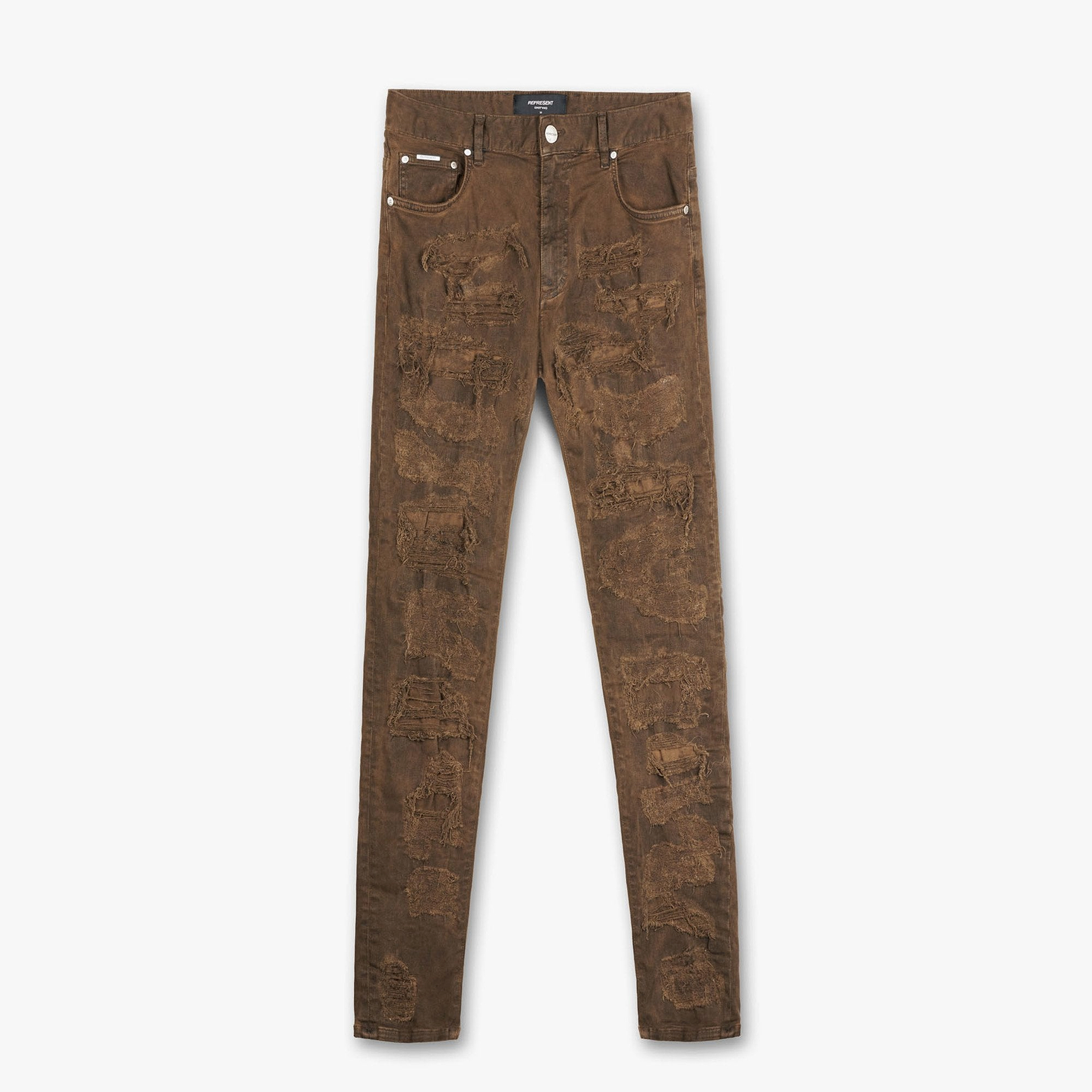 Shredded Denim - Brown