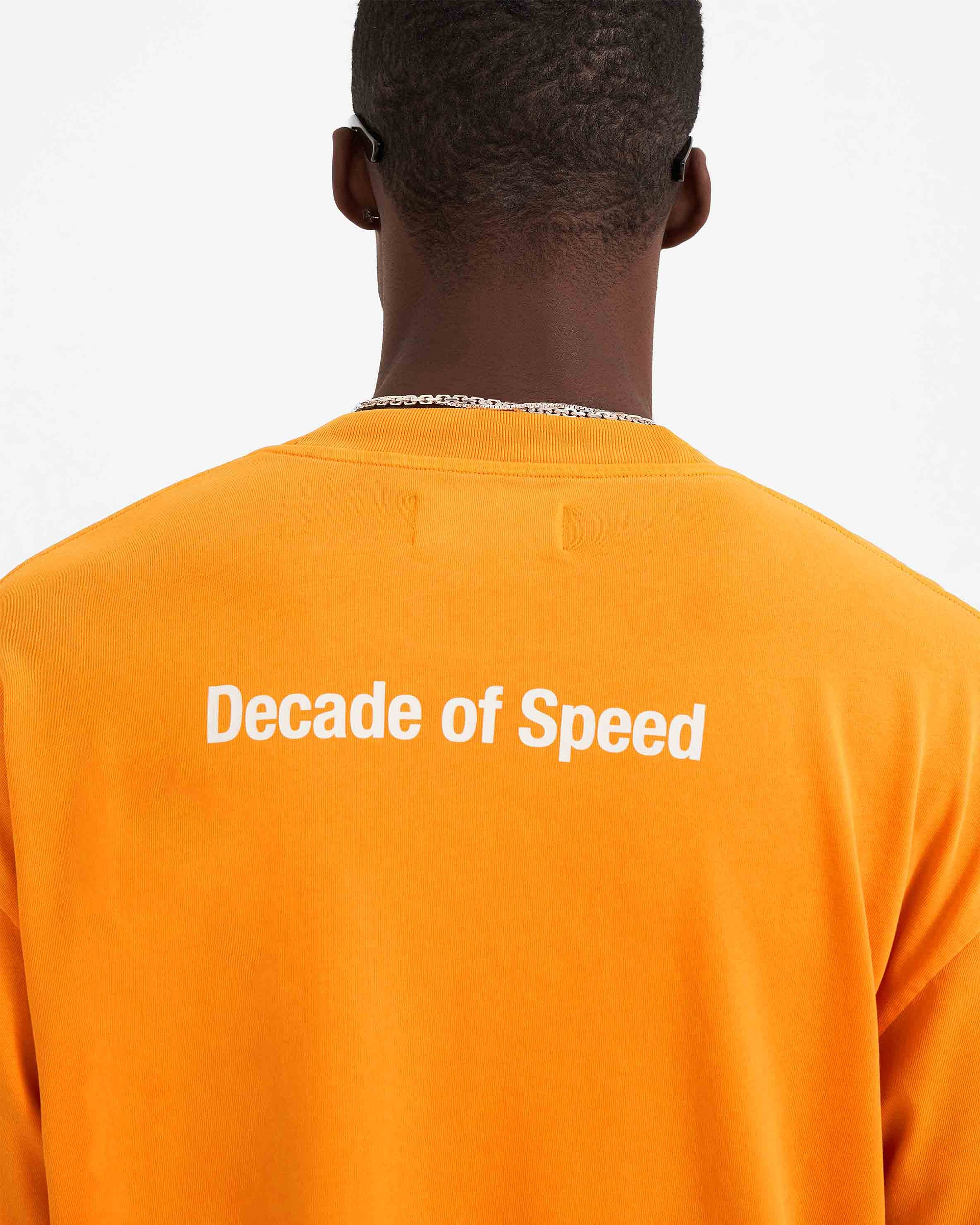 Decade of Speed T-Shirt - Neon Orange