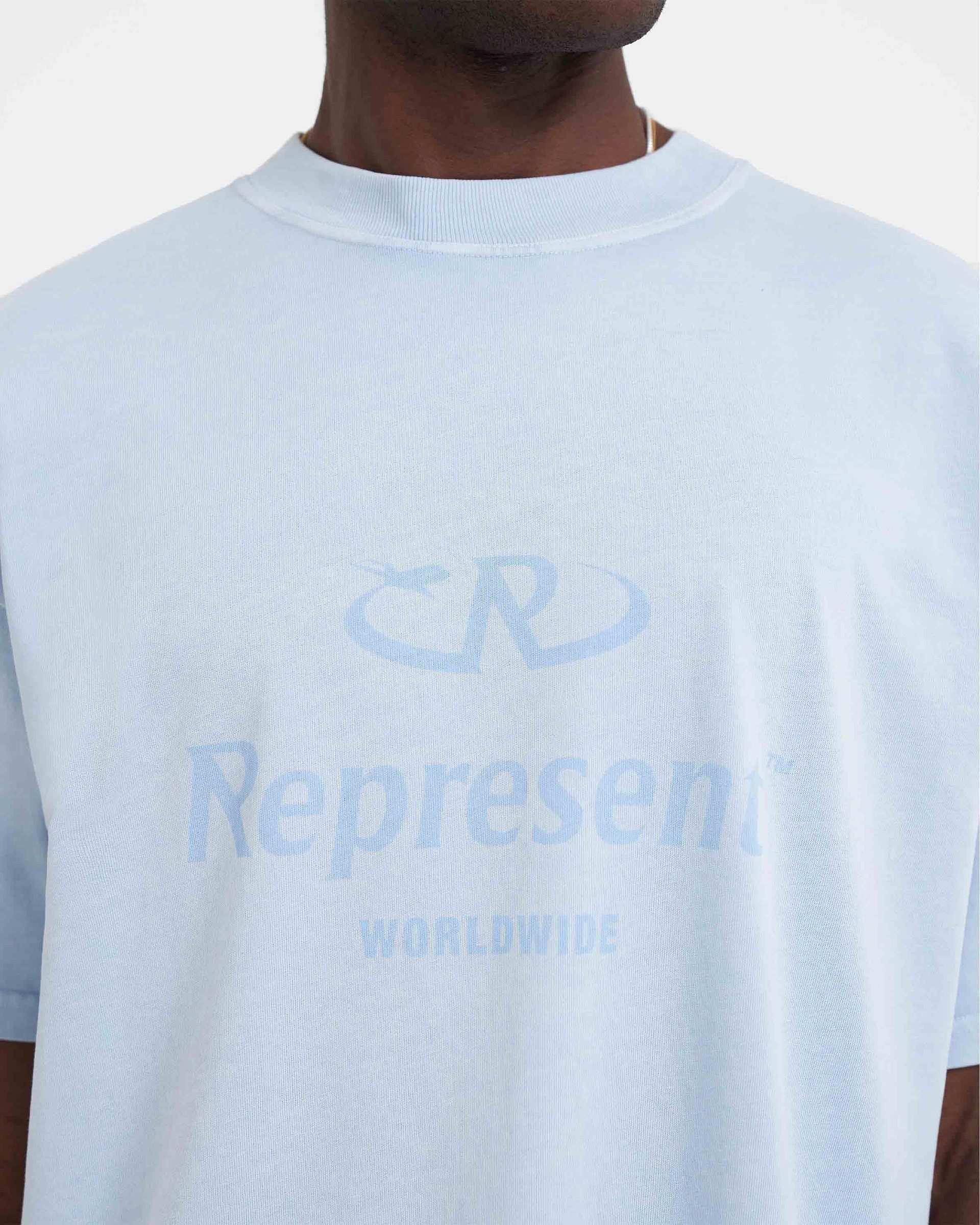 Worldwide T-Shirt | Powder Blue | REPRESENT CLO