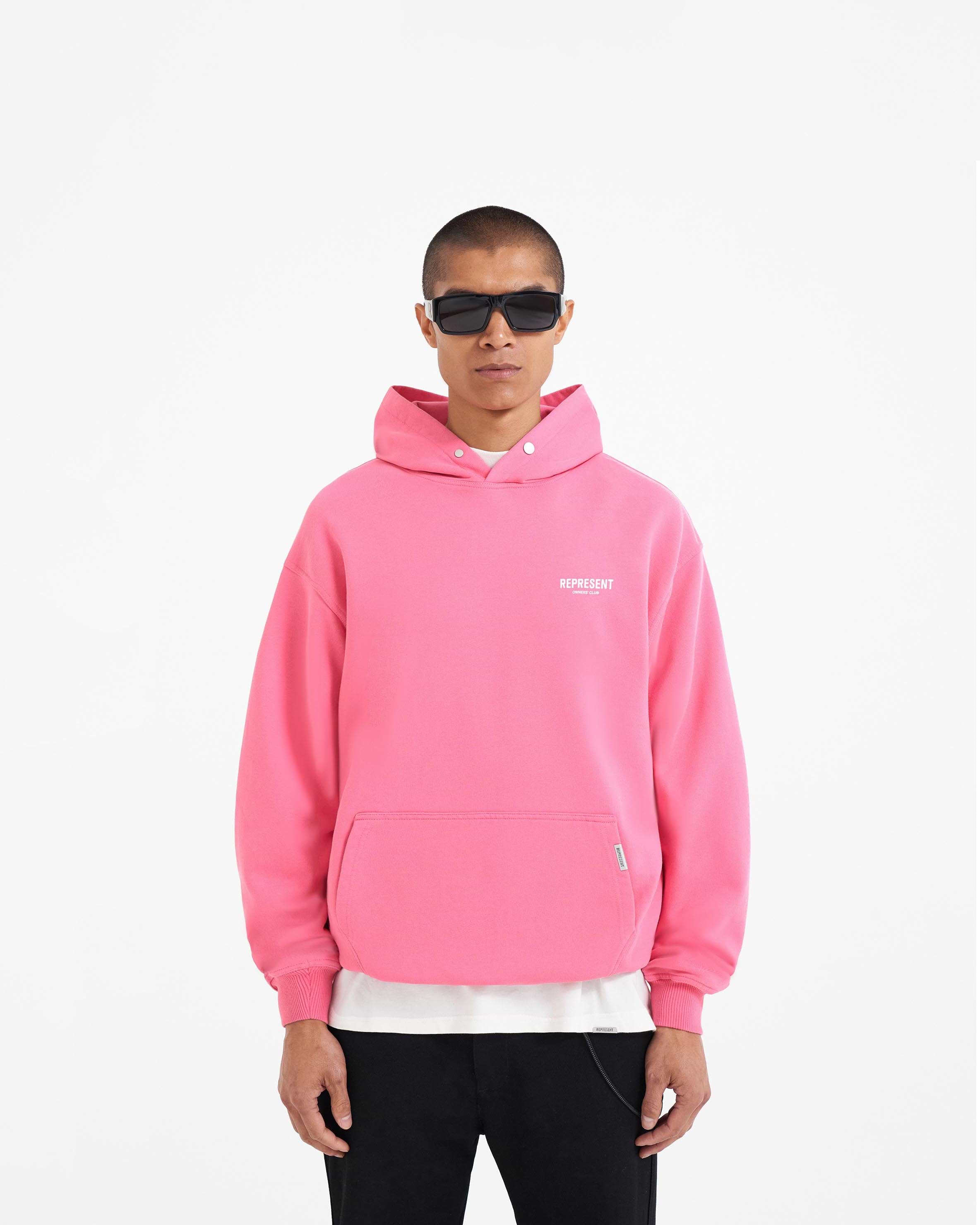 Pink on sale mens hoodie