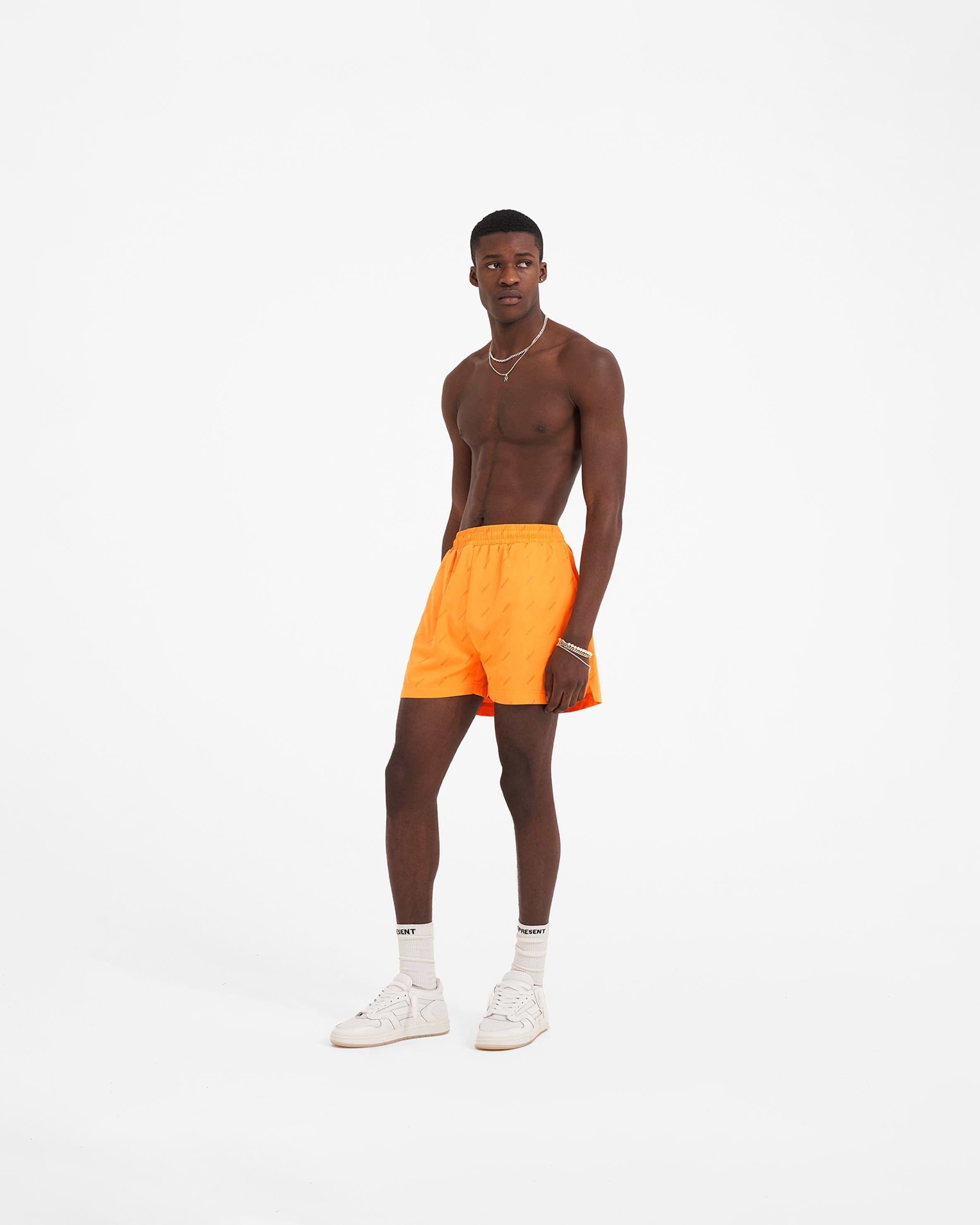 Neon Orange Swim Shorts REPRESENT CLO