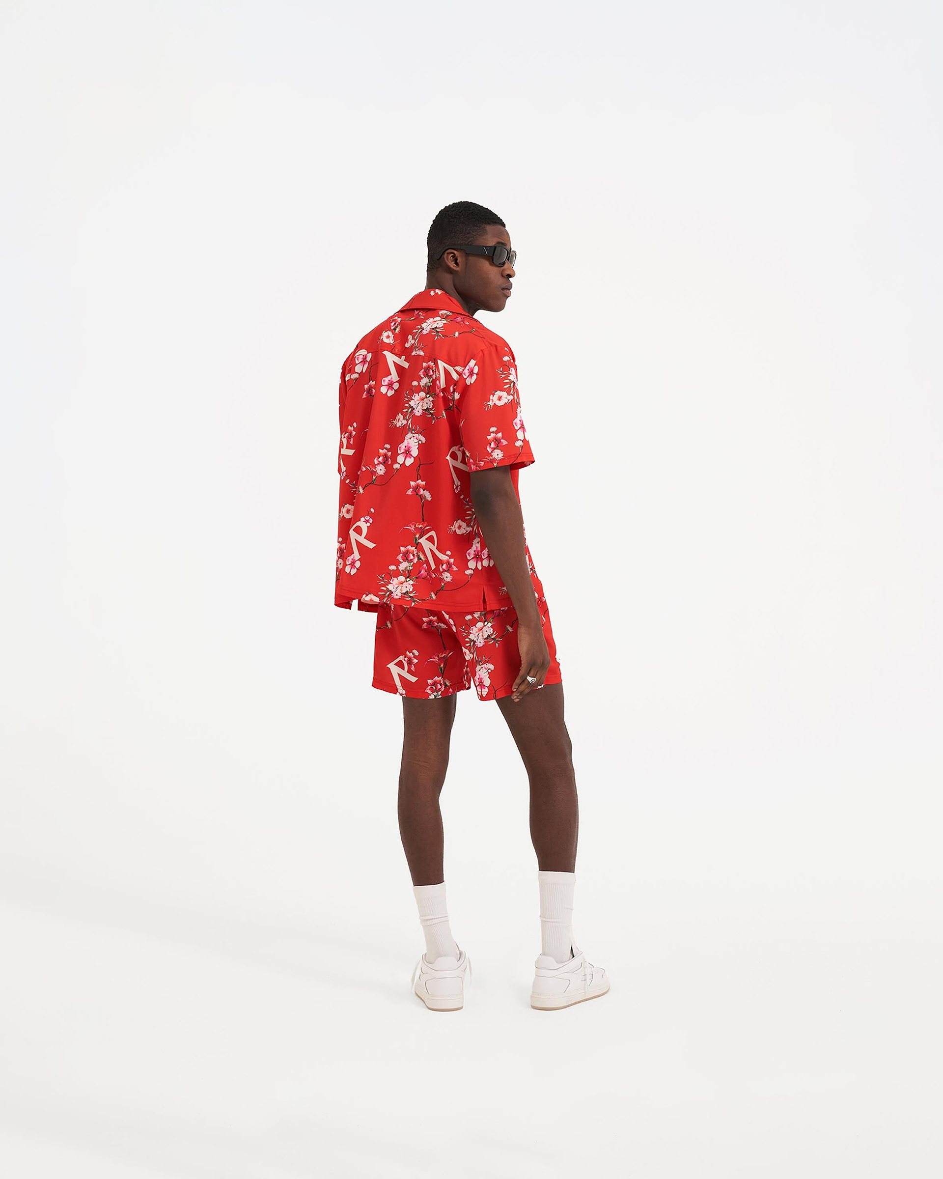 Floral Shirt - Burnt Red