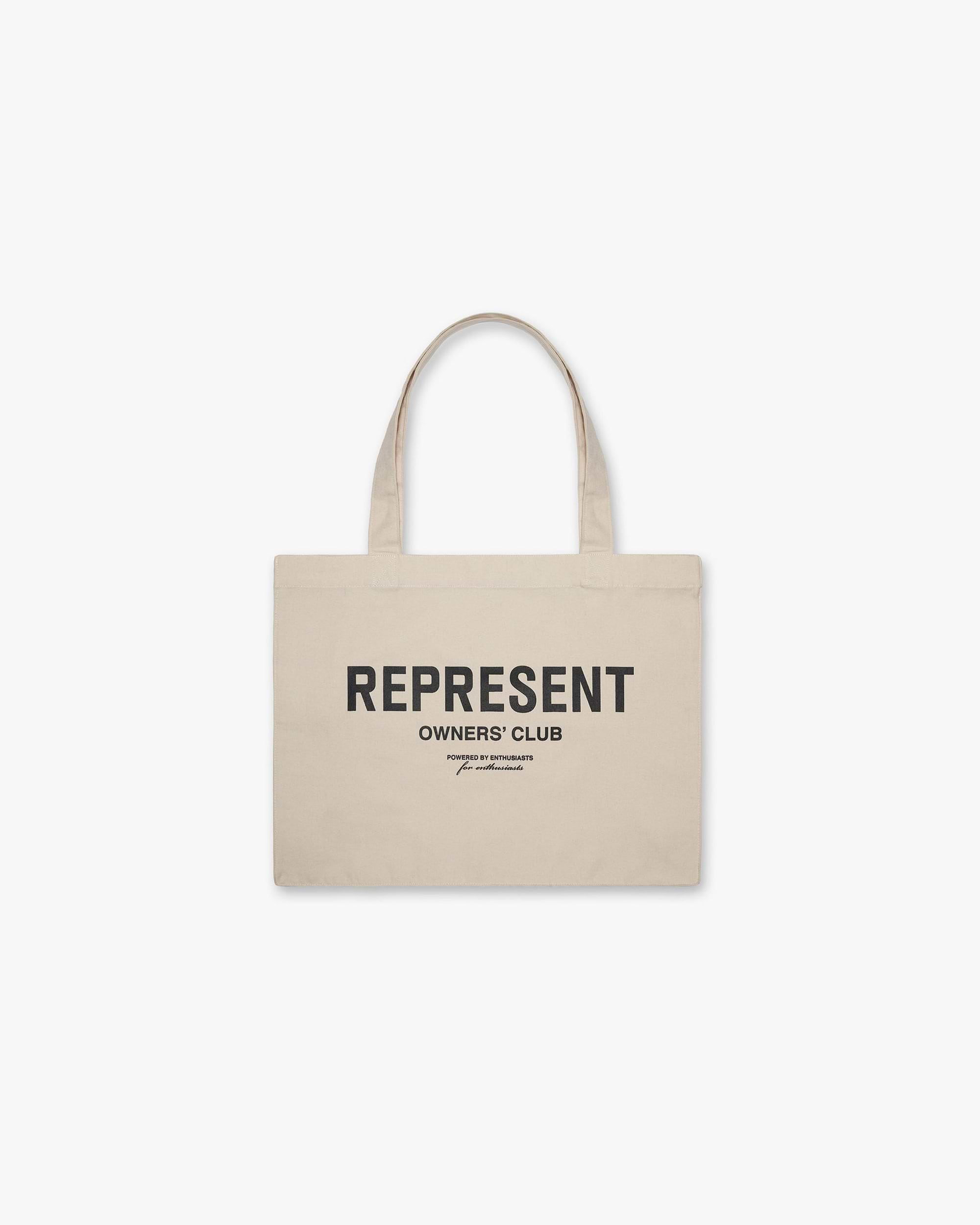 Owners Club Tote Bag | Vintage White/Black Accessories Owners Club | Represent Clo