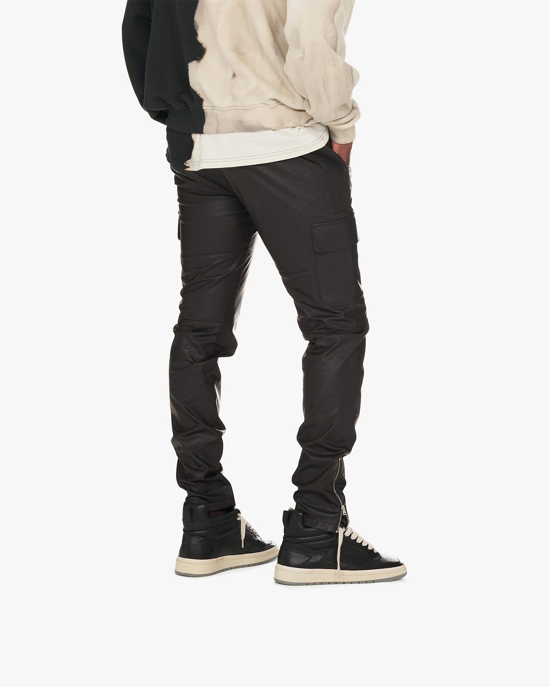 Leather Military Pant - Braun