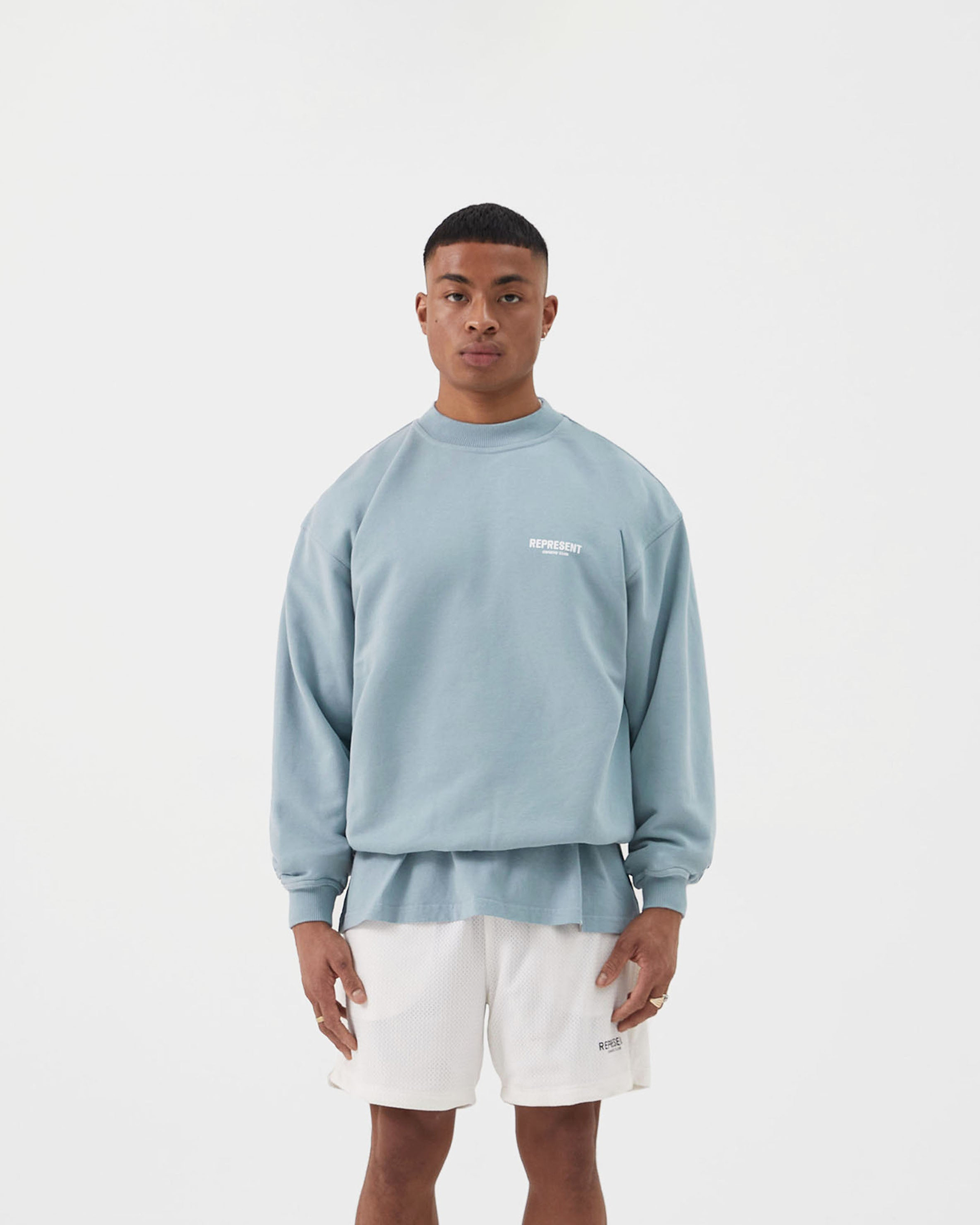 Represent Owners Club Sweater | Powder Blue Sweaters | Represent ...