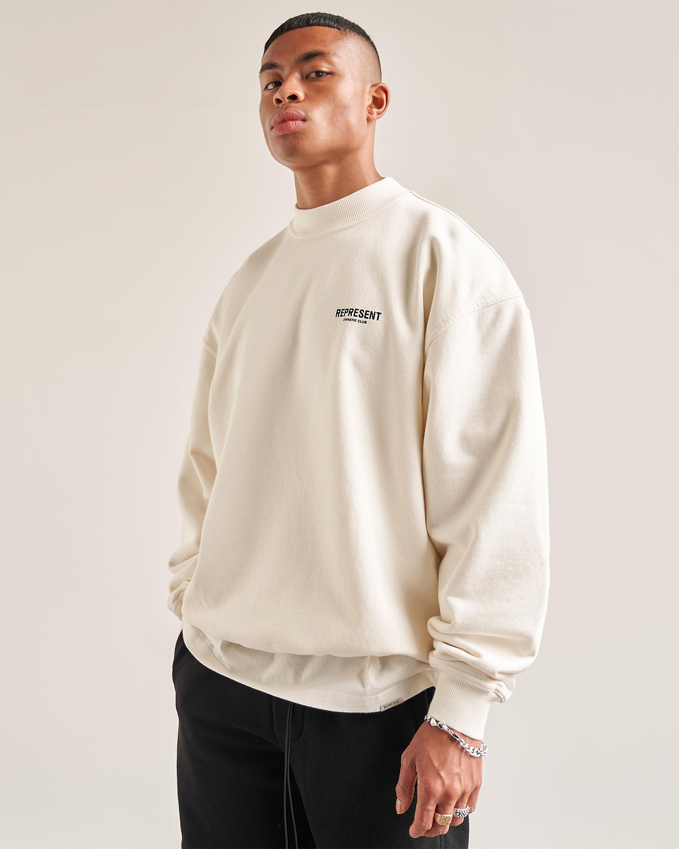 Represent Owners Club Sweater - CREMEWEISS