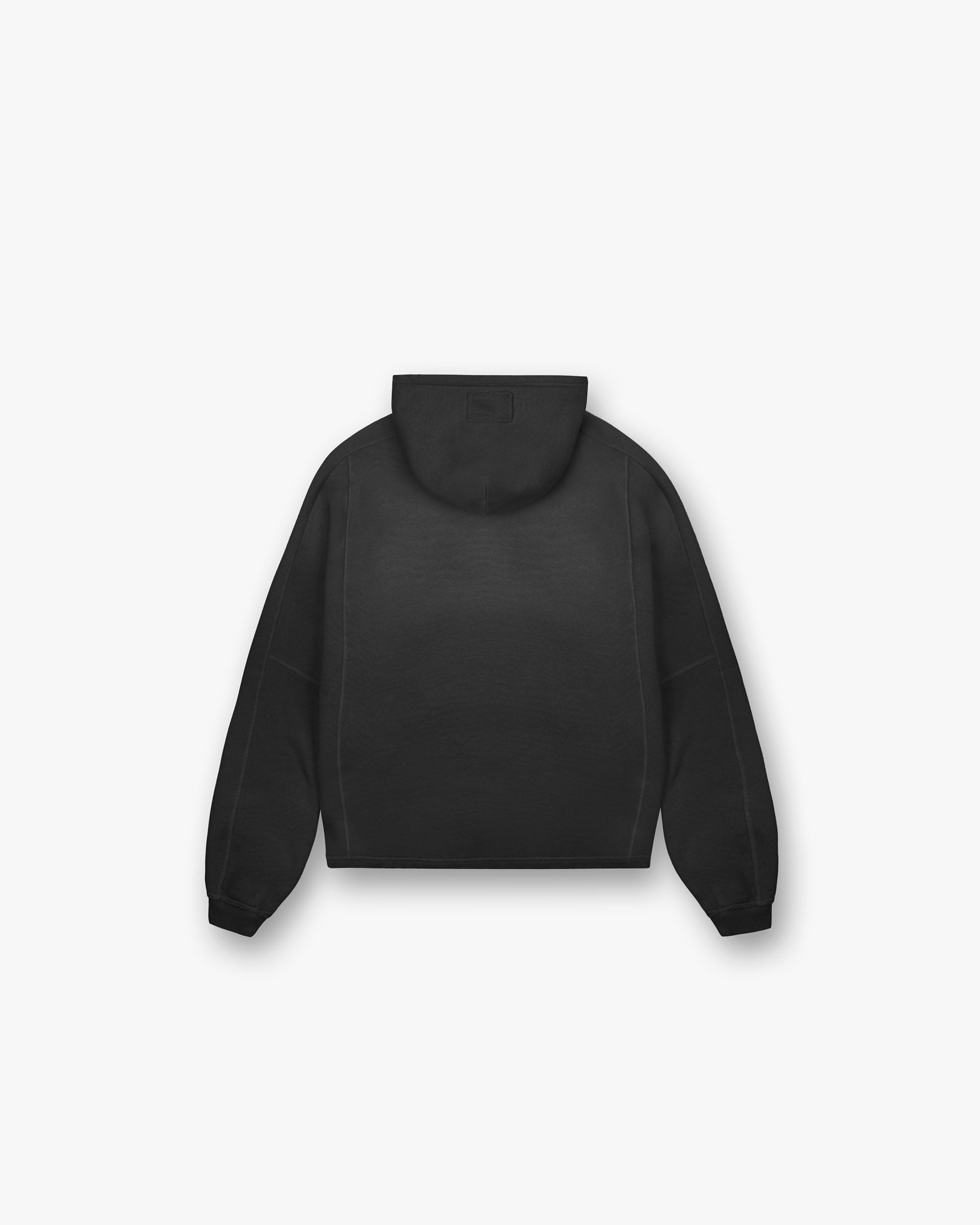 Sweat à capuche à ourlet étagé - Noir teinté