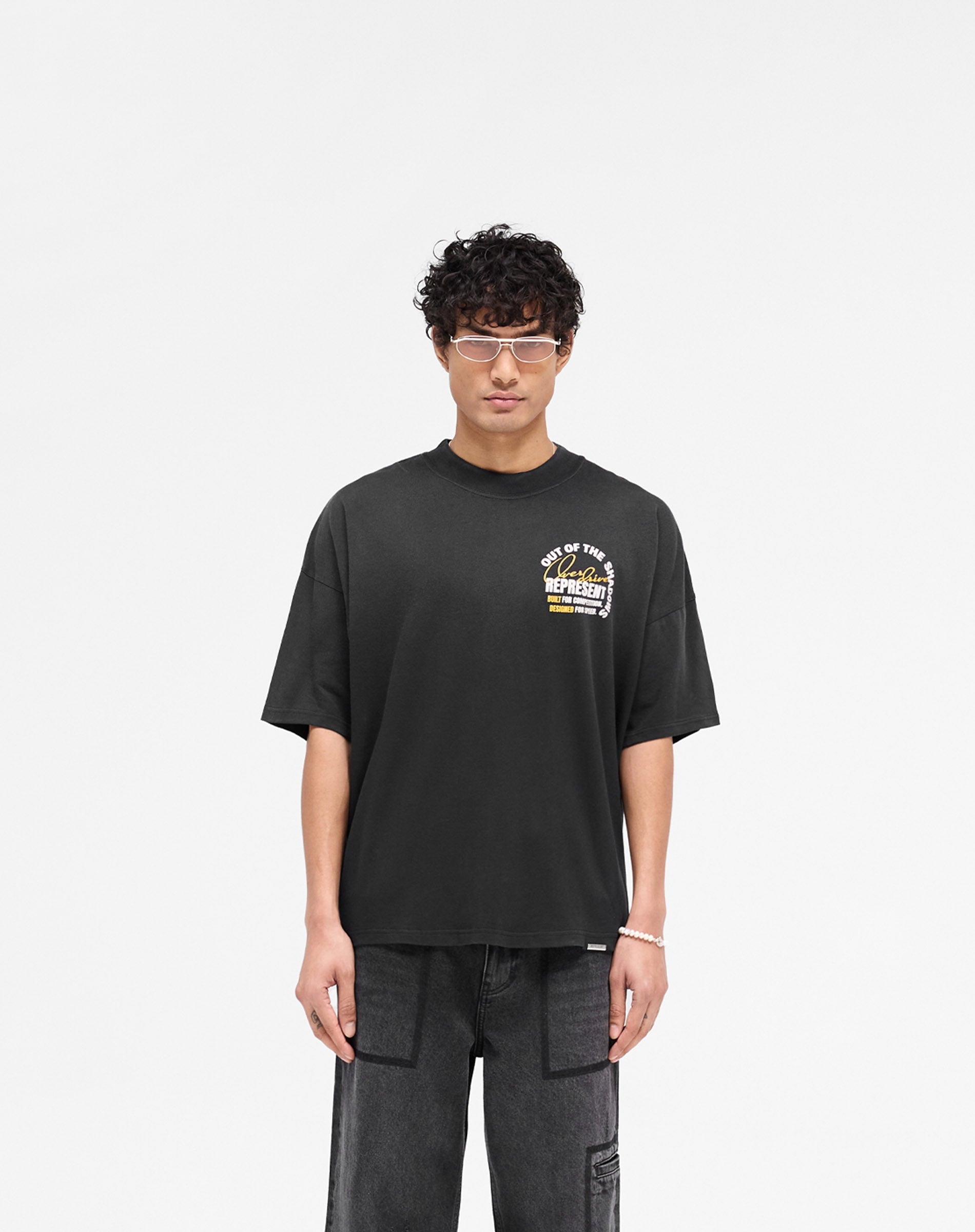 Out Of The Shadows T-Shirt - Stained Black