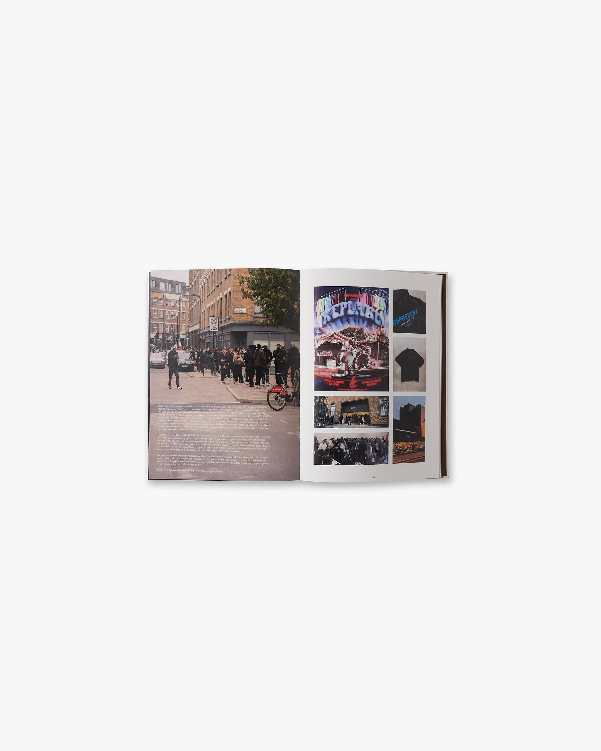 Front product image of a mens book on a plain white background | A Decade Of Dedication Book Extended Edition | Hardcover book with 360 pages | SS22 Accessories | Represent Clo