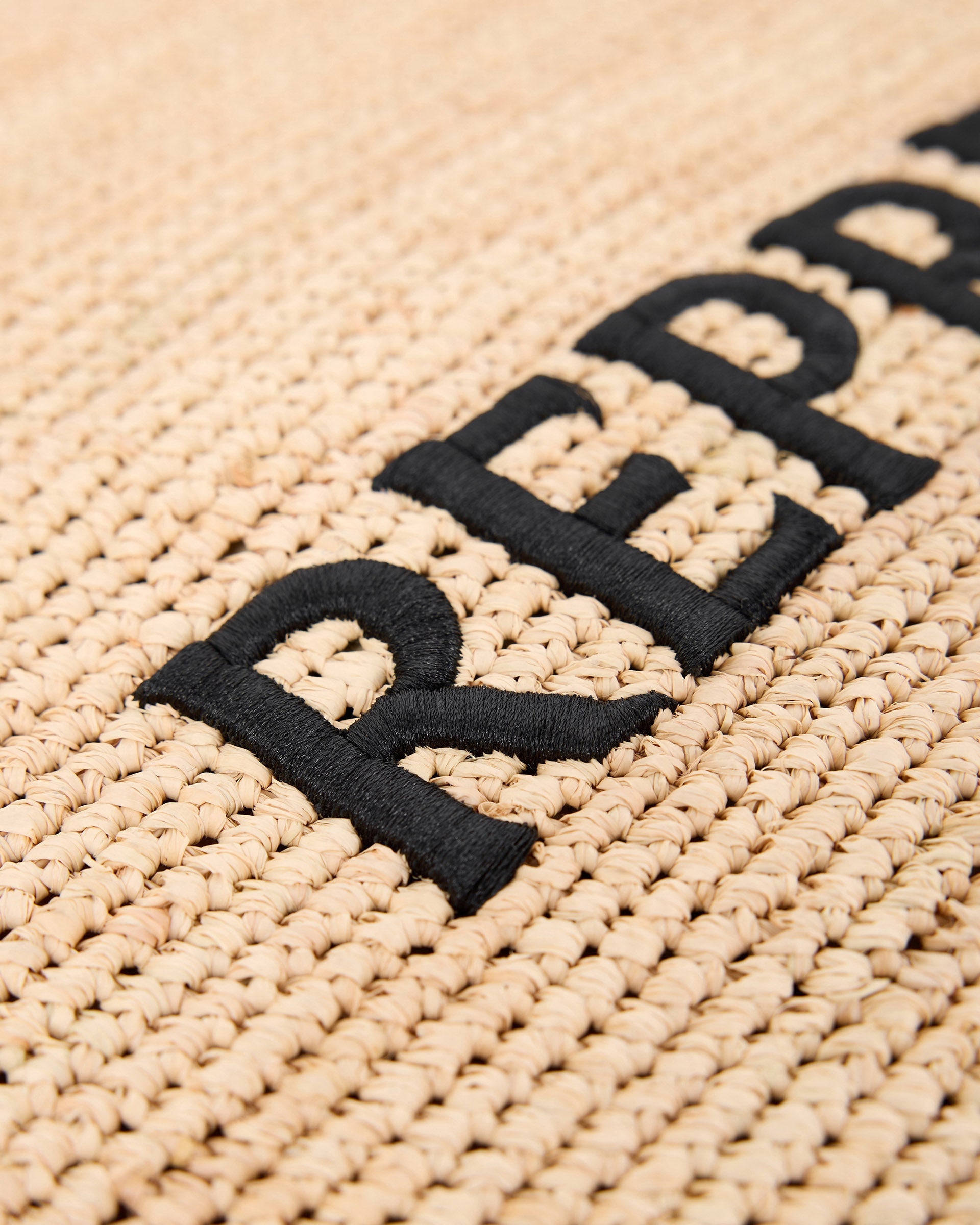Sac fourre-tout en raphia - Latte