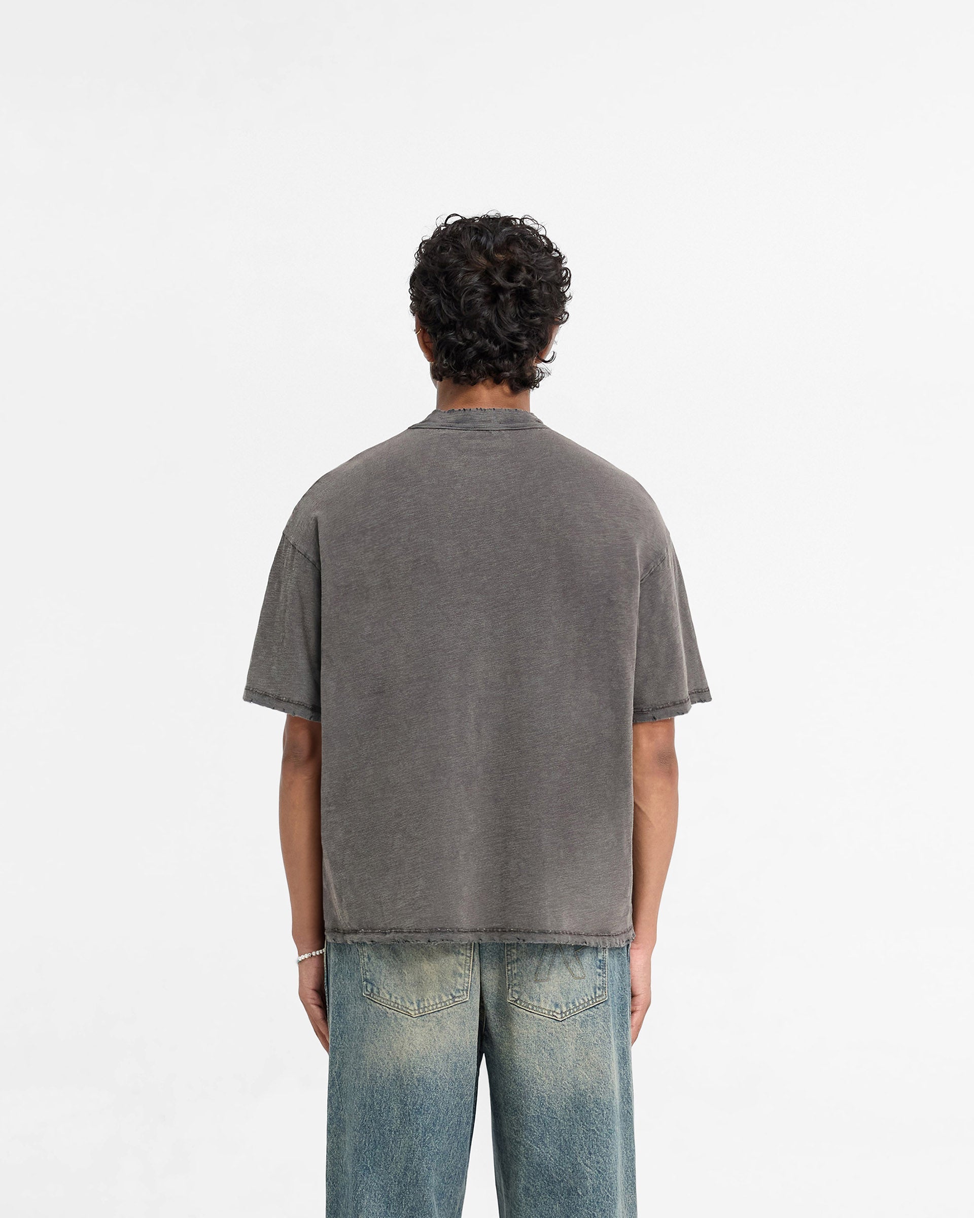 T-shirt flammé - Gris vintage