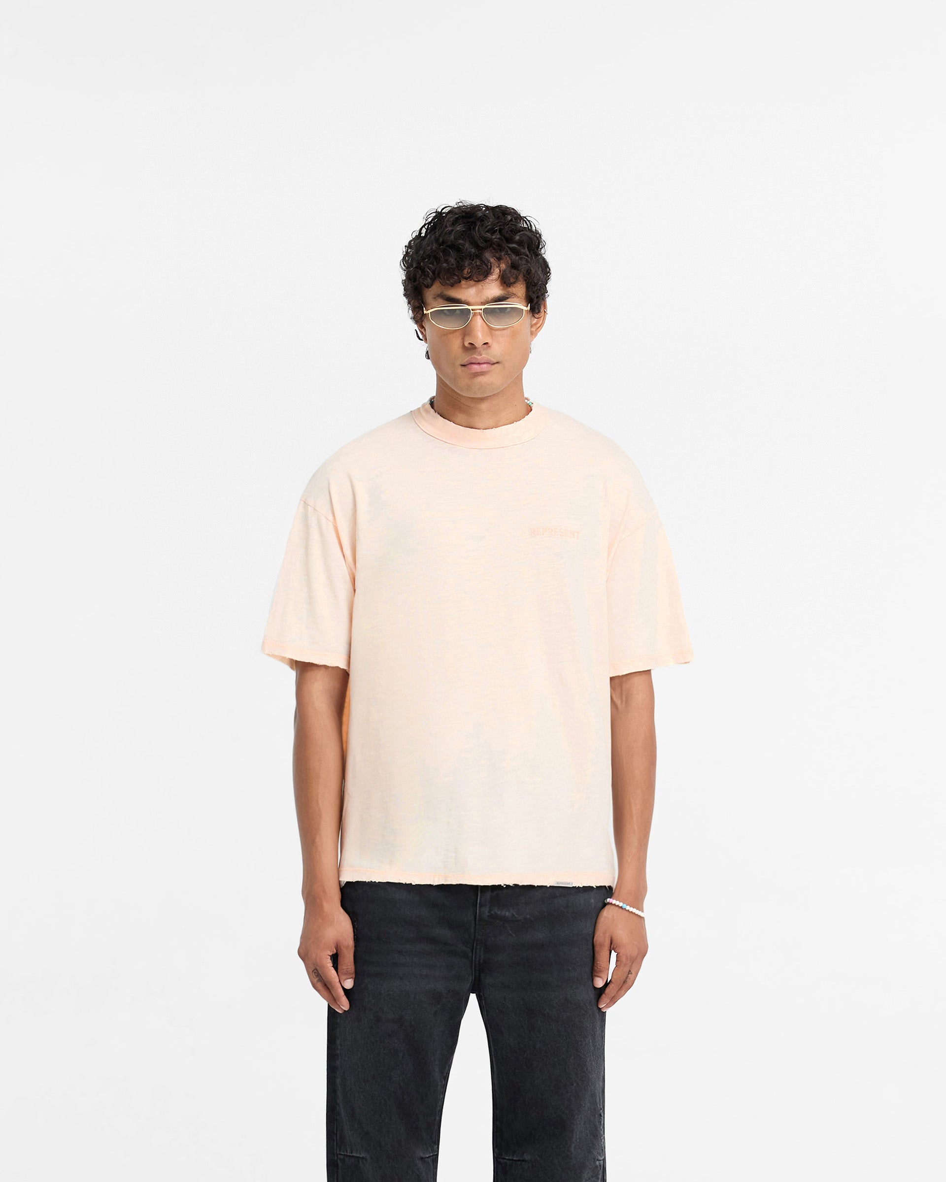 T-shirt Slub - Corail délavé