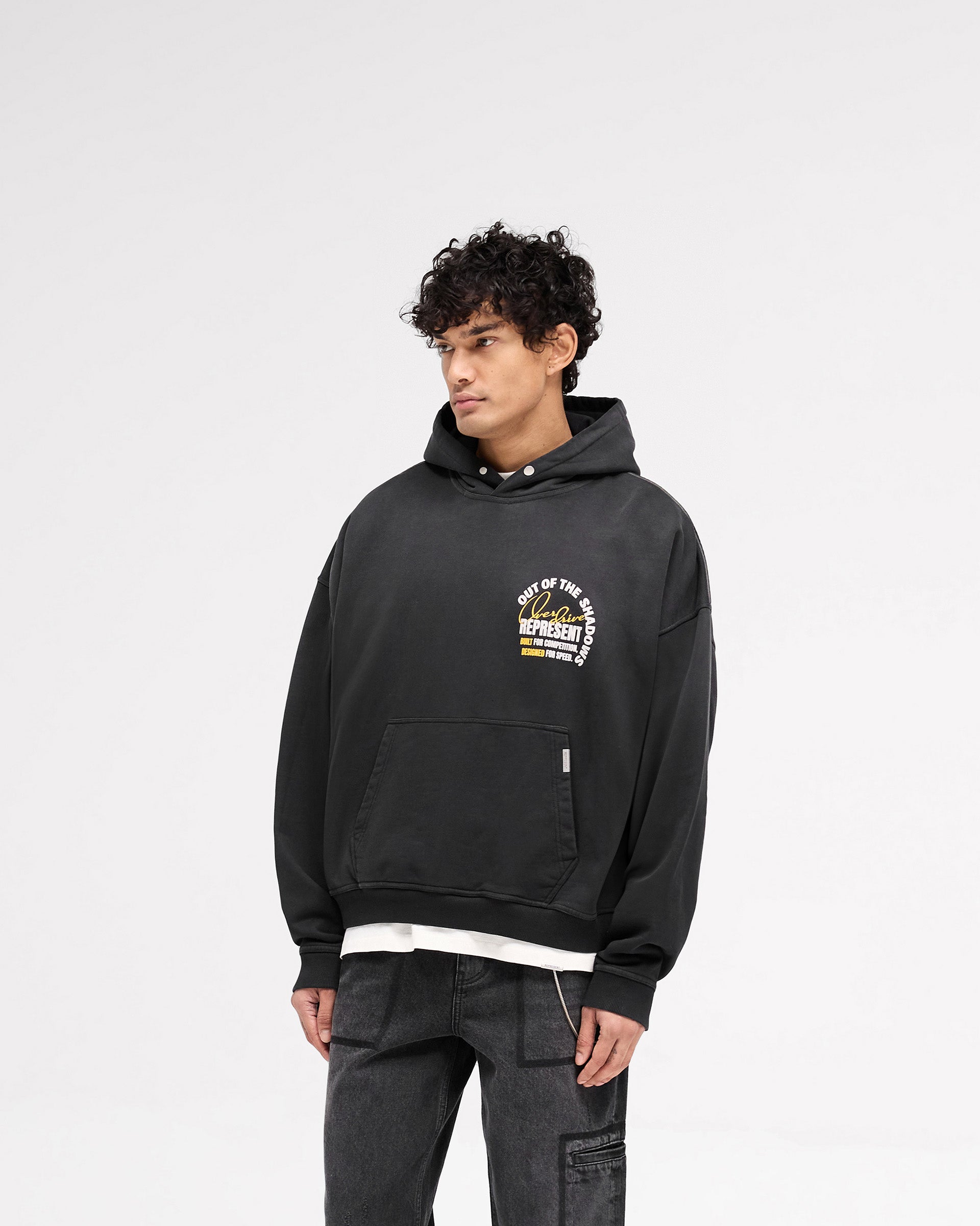 Out Of The Shadows Hoodie - Stained Black