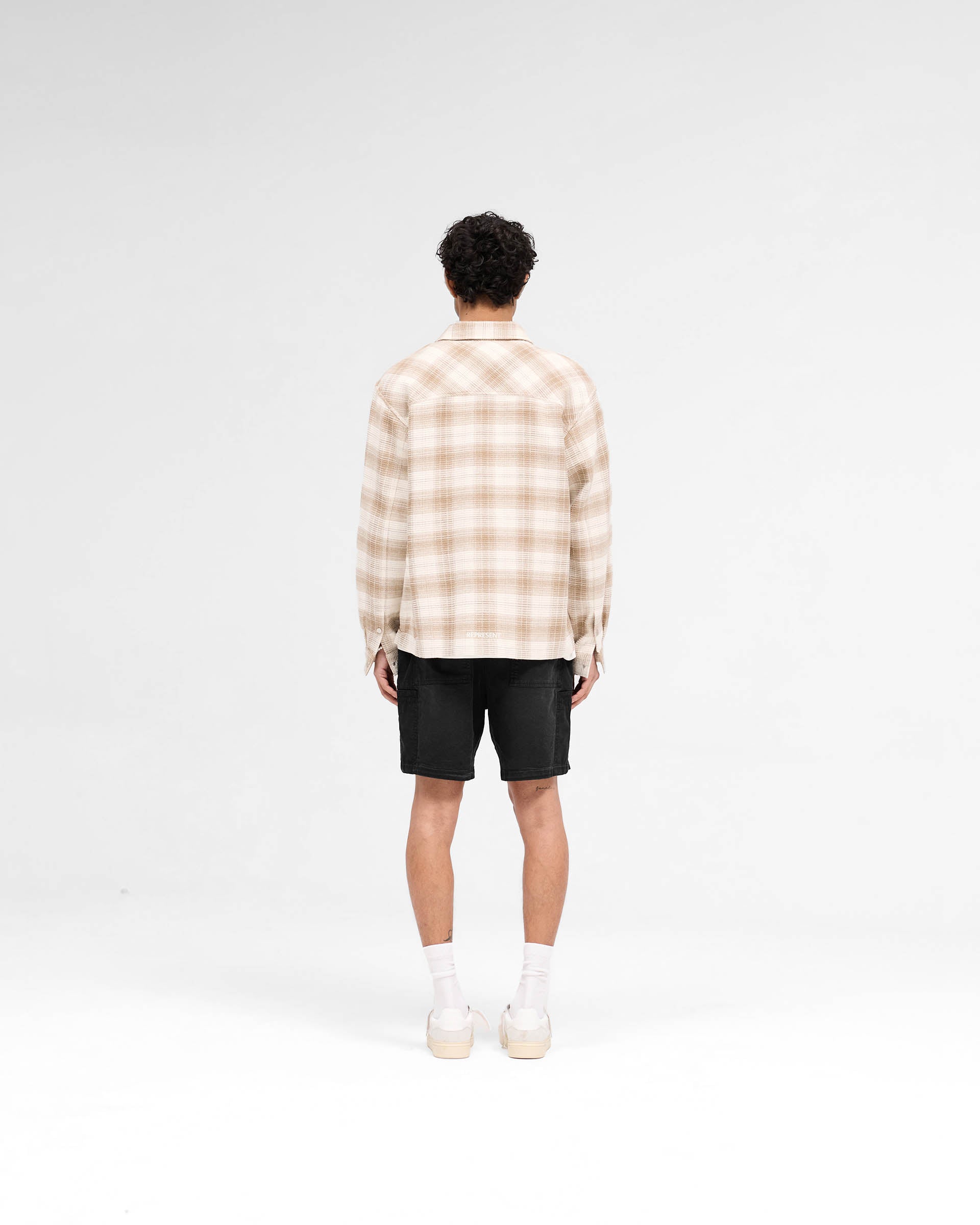 Waffle Flannel Shirt - Mid Brown