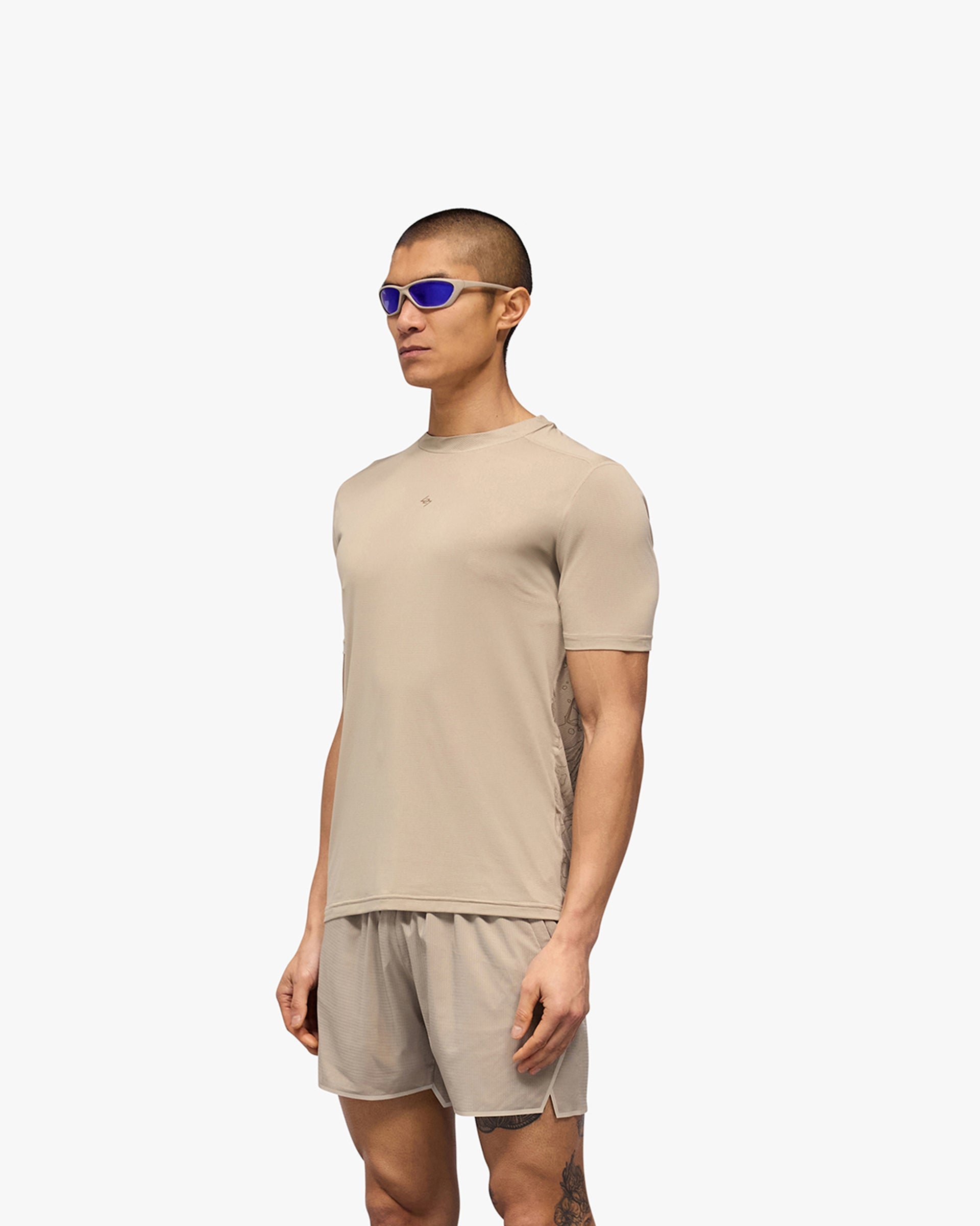 247 Contour Run T-Shirt - Pebble