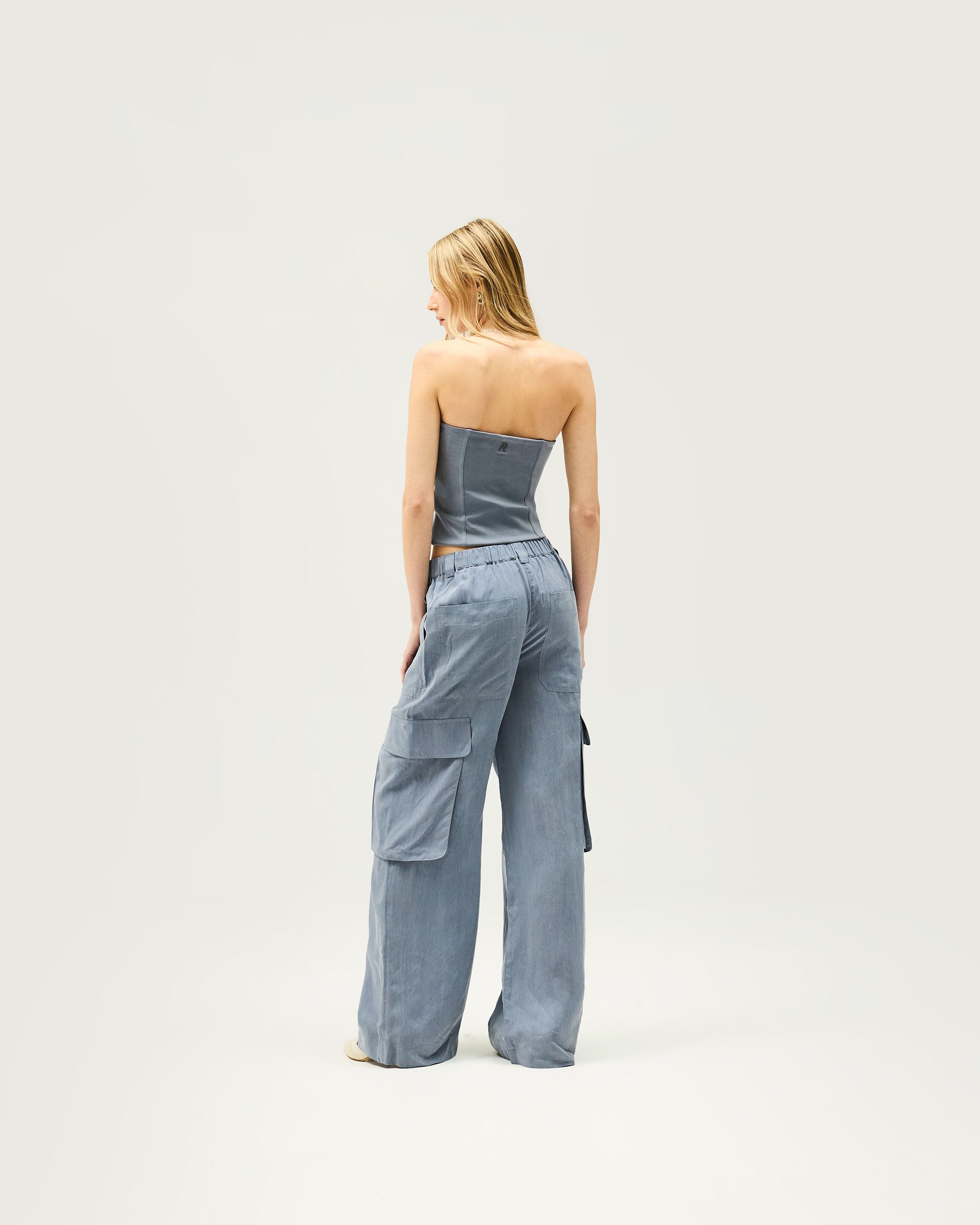 Elevate Strapless Top - Steel Blue