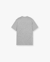 Front product image of a mens grey t-shirt on a plain white background | 247 Contour Run T-Shirt in Titanium | T-Shirt with sweat-wicking and antibacterial properties | 247 T-Shirts | Represent Clo