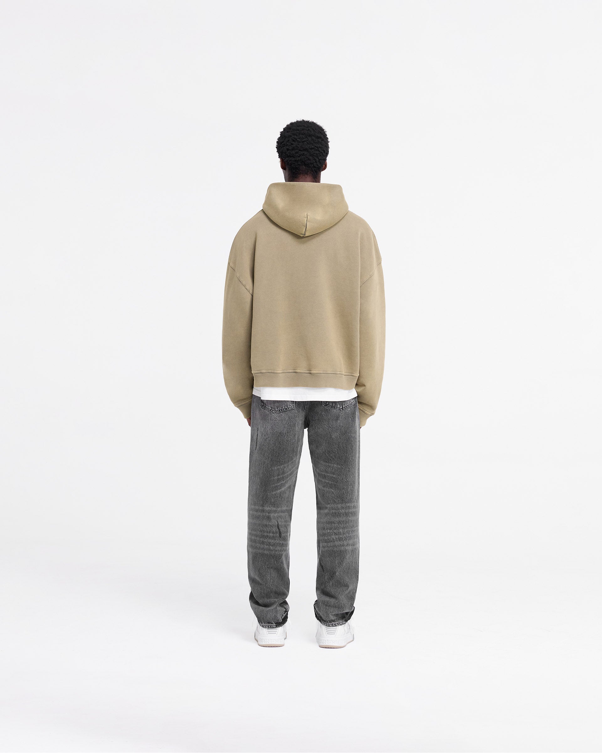 Sweat à capuche avec appliqué Rep - Fauve