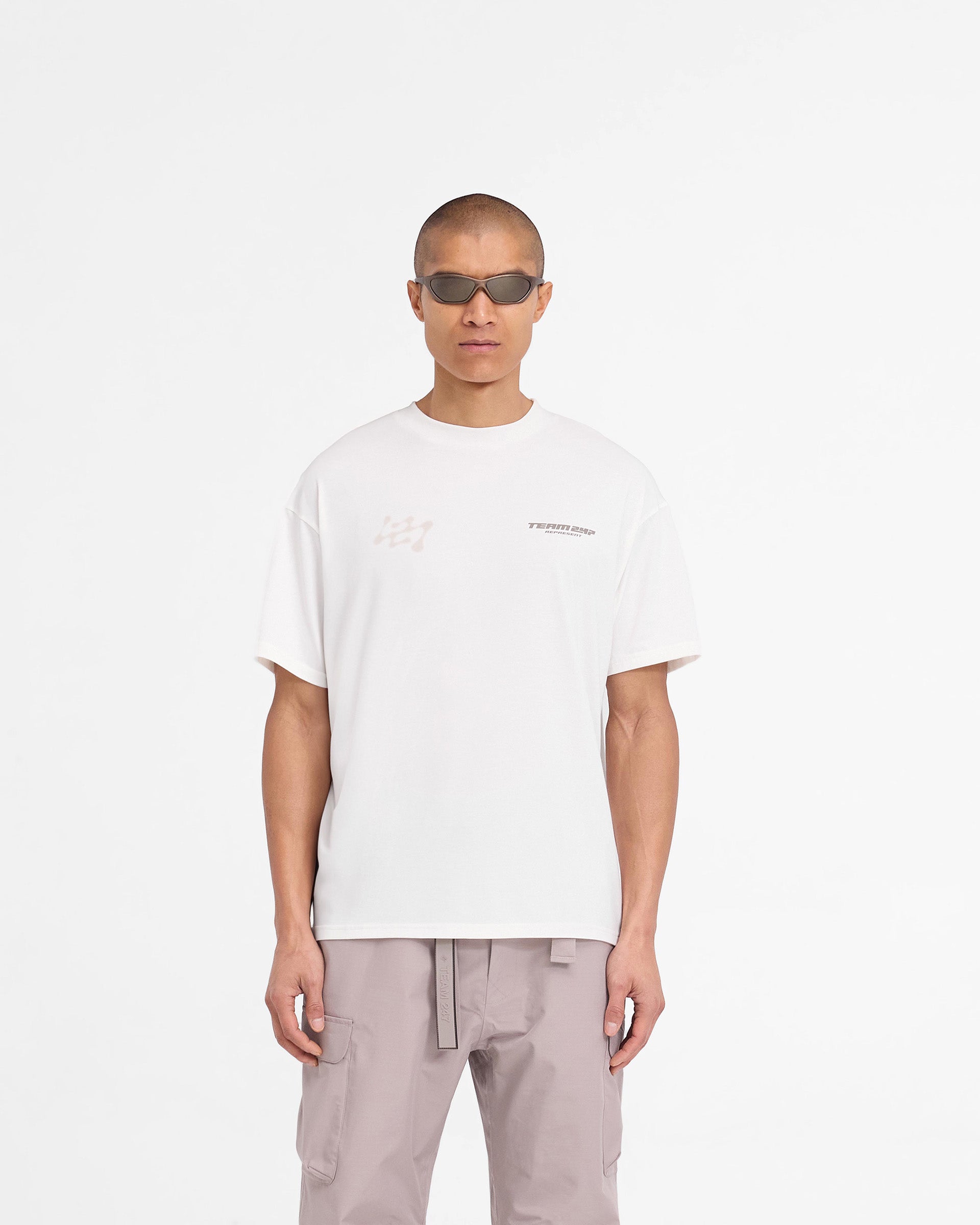 T-shirt oversize 247 Future Terrains - Blanc mat