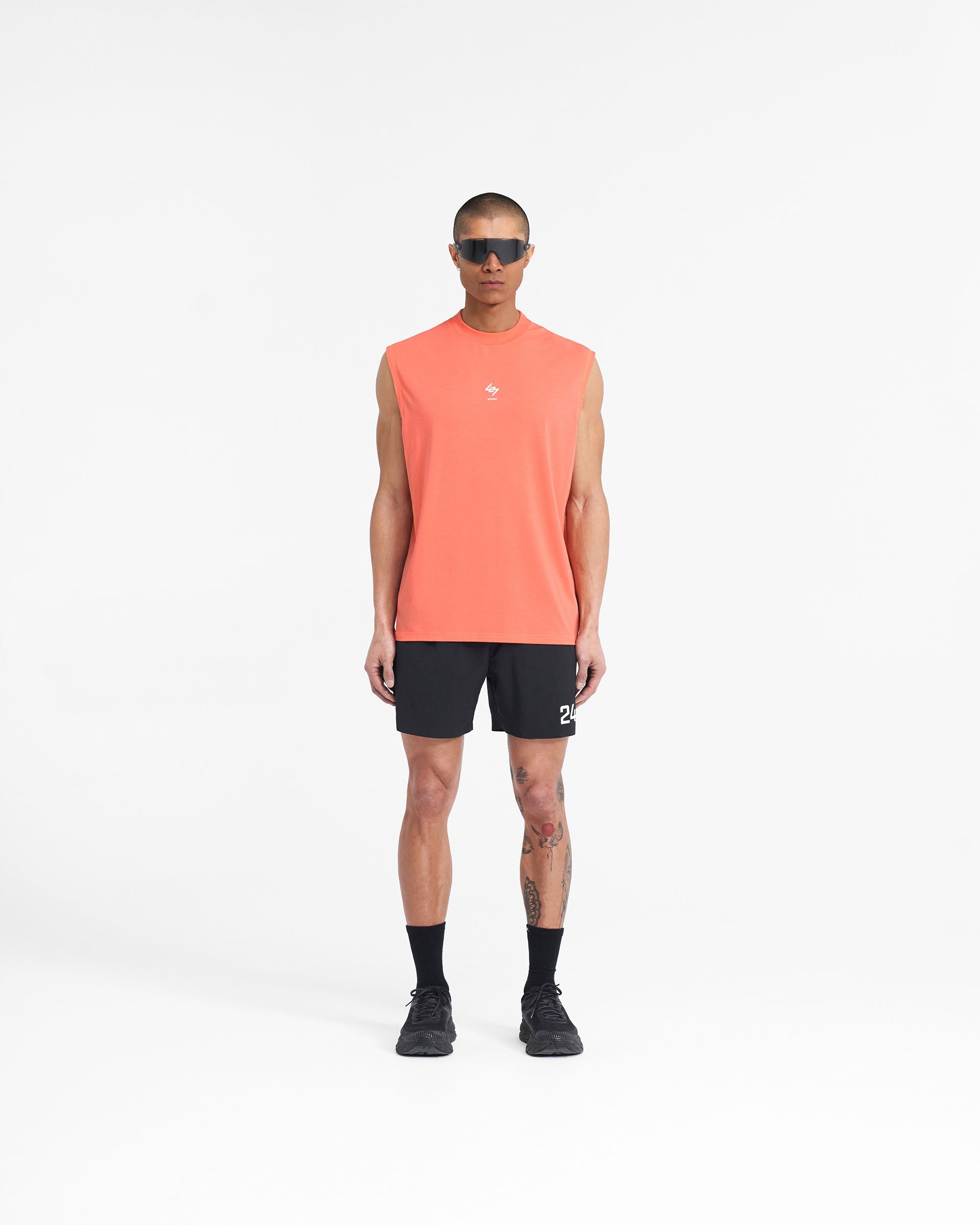 247 Übergroßes Tanktop - Koralle