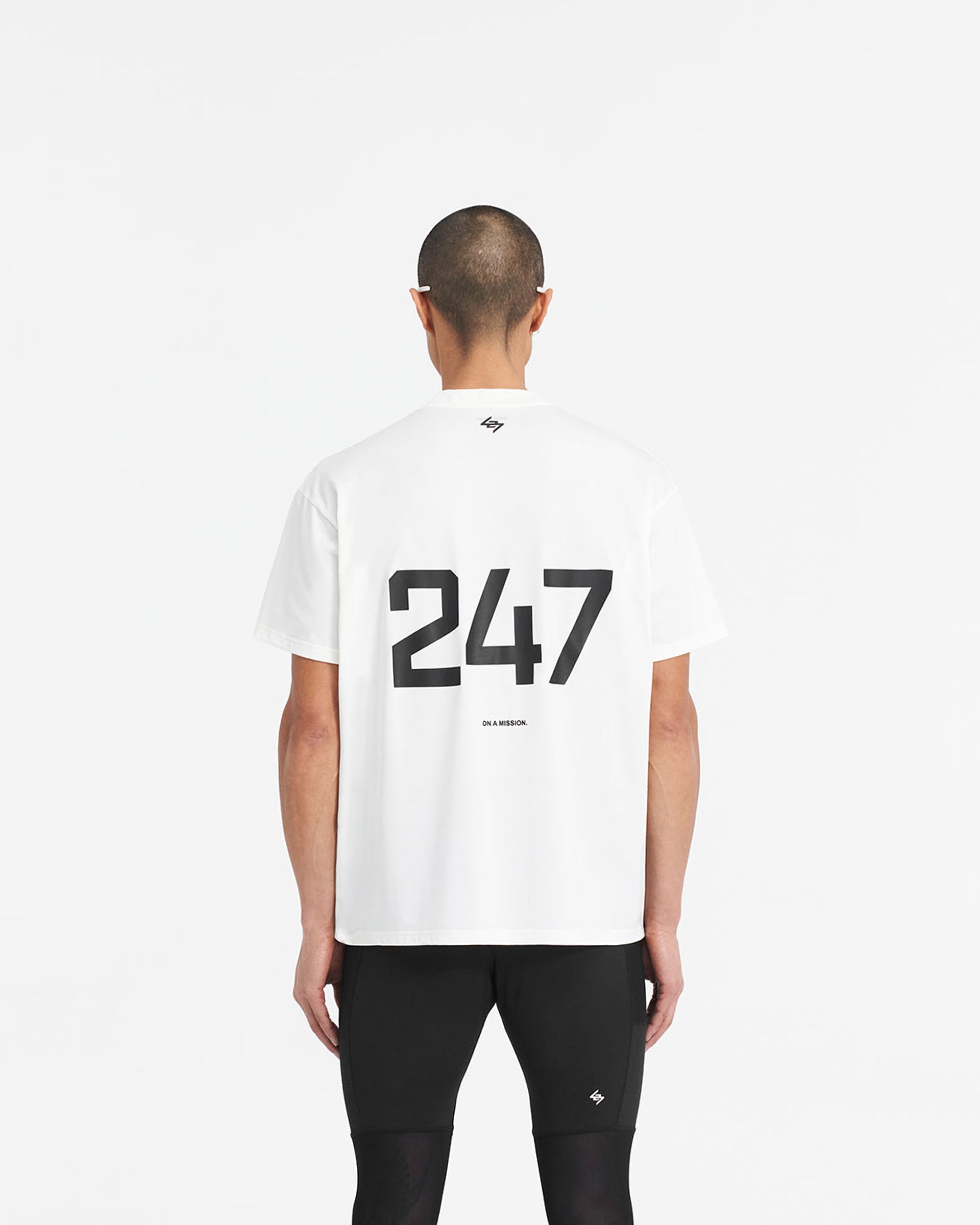 247 Übergroßes T-Shirt - Flaches Weiß