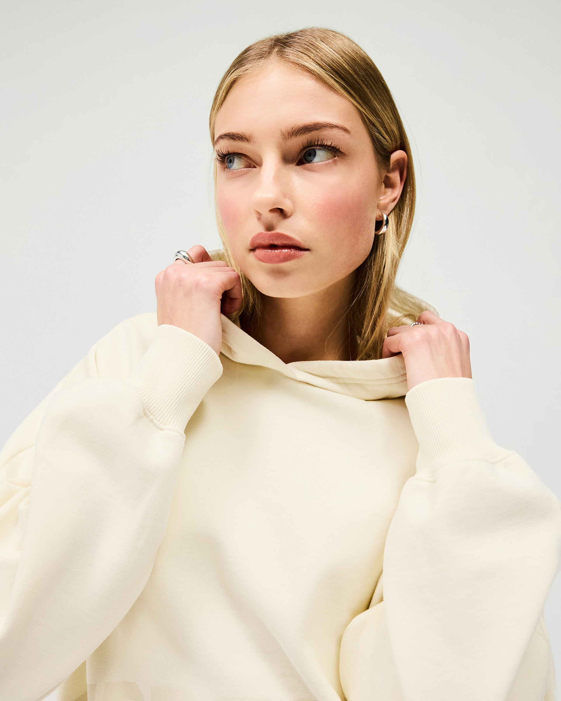 Boyfriend Graphic Hoodie - Cream