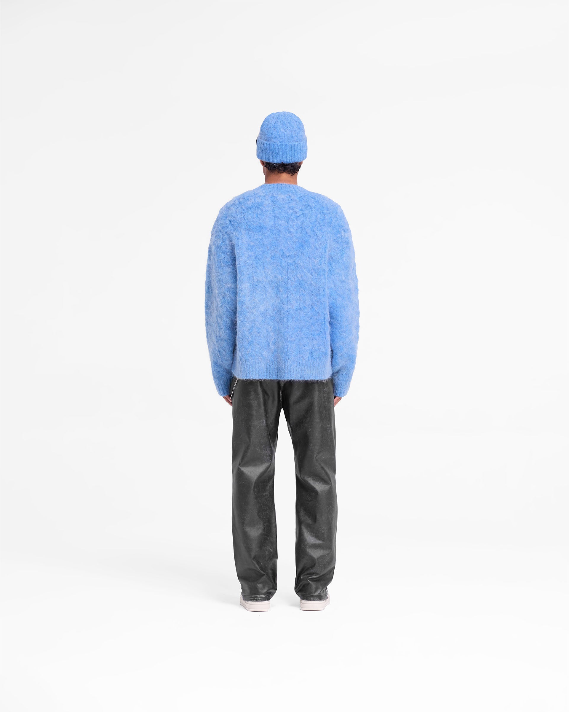 Pull en maille torsadée - Bleu électrique