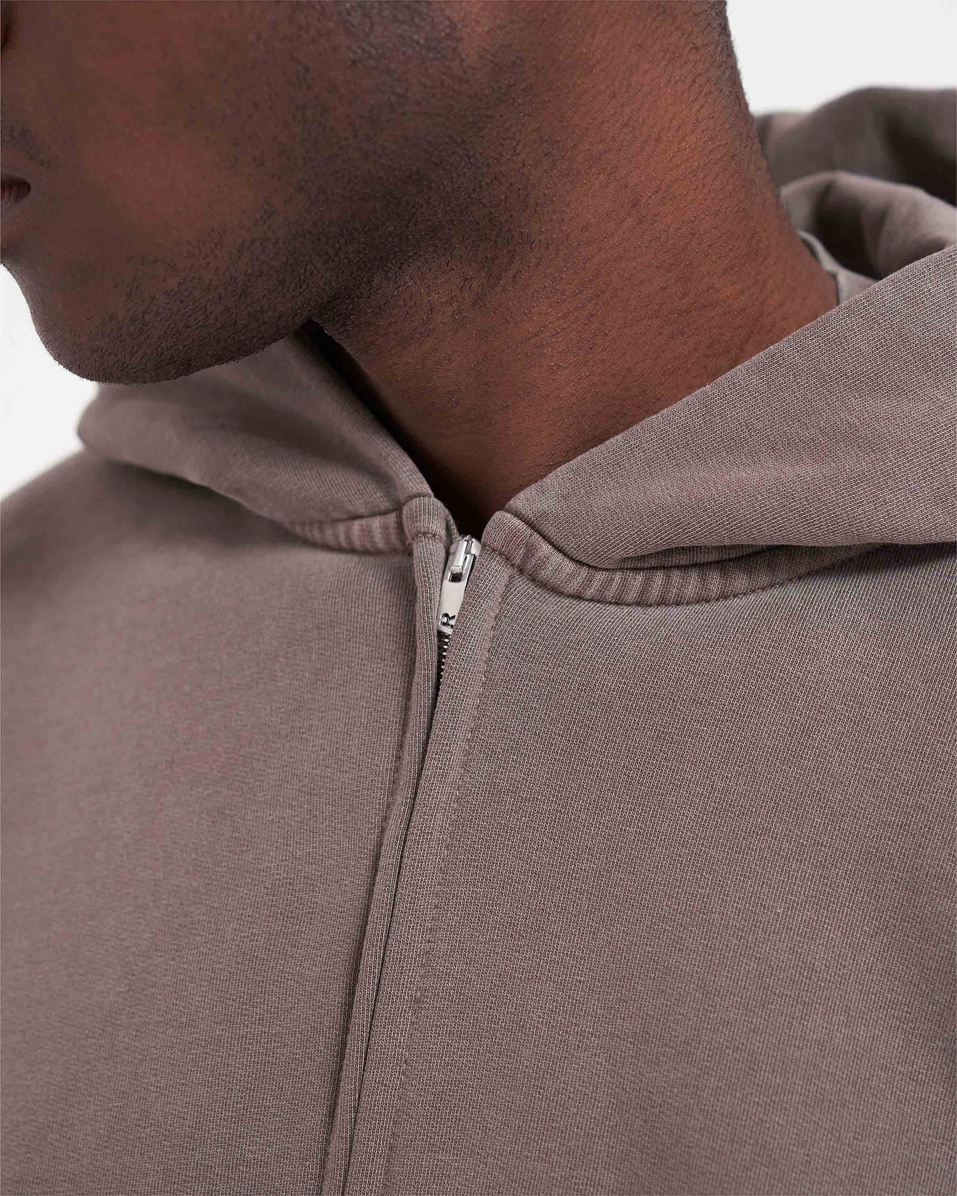 Initial Zip Hoodie - Fog