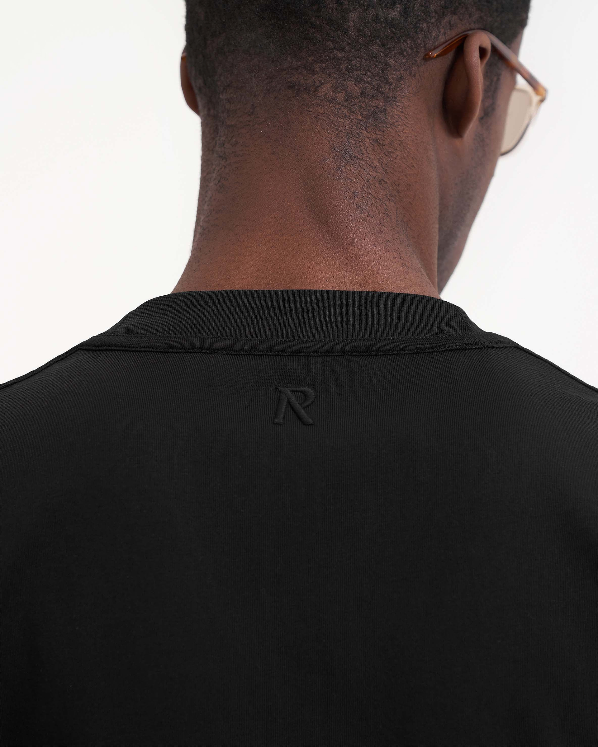 Pullover mit Initialen - Tiefschwarz