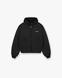 Nylon Hooded Bomber Jacket