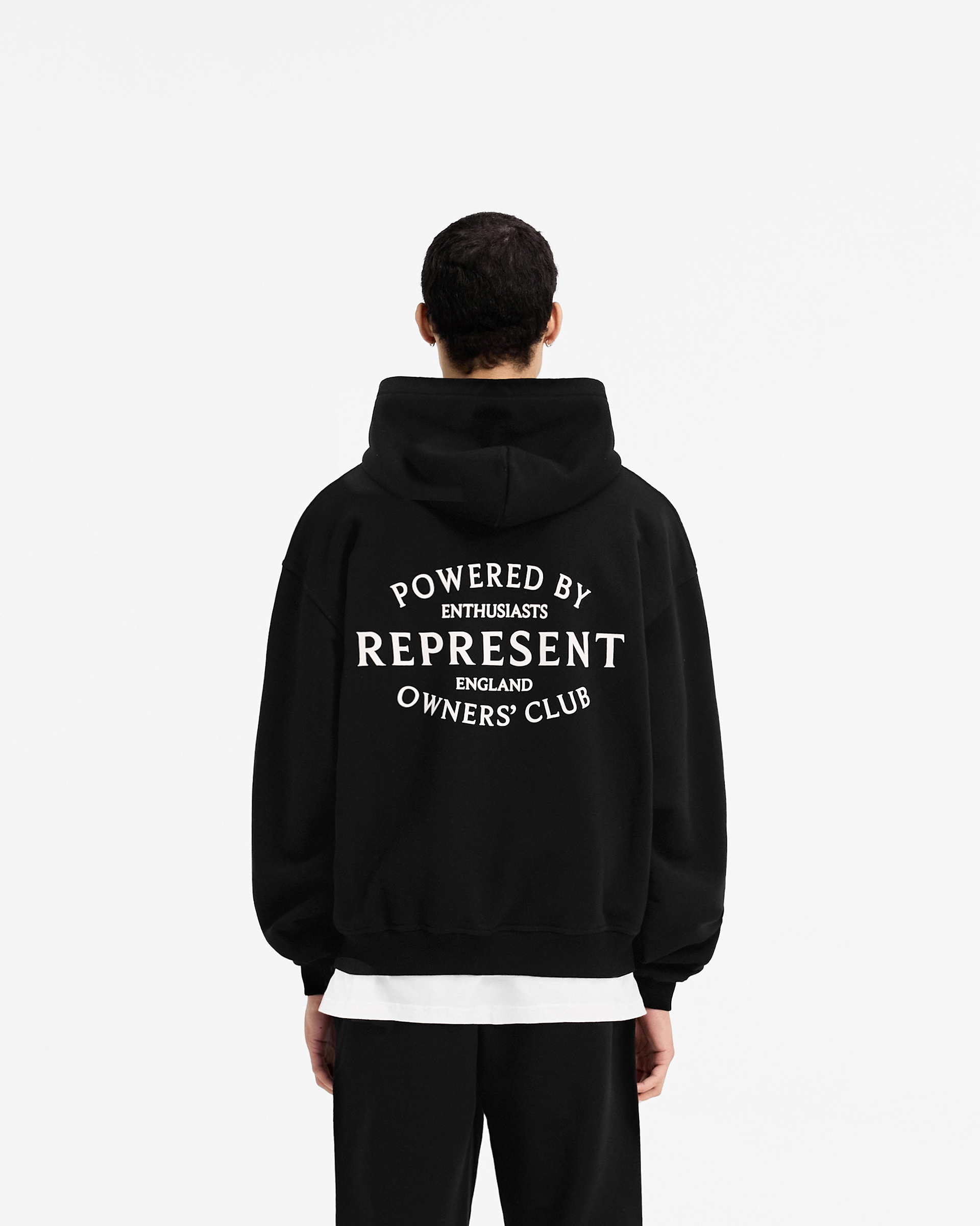 Sweat à capuche avec timbre du club des propriétaires - Noir de jais