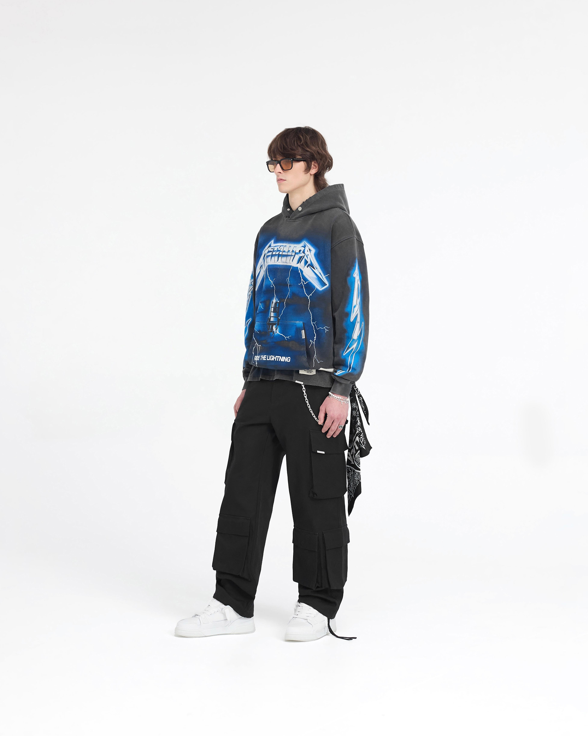 Sweat à capuche Ride The Lightning Represent X Metallica™️ - Gris vintage