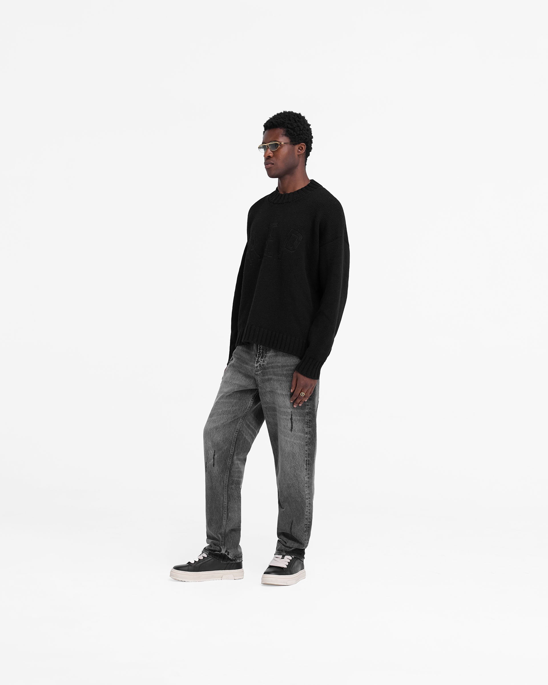 Pull en tricot Rep - Noir